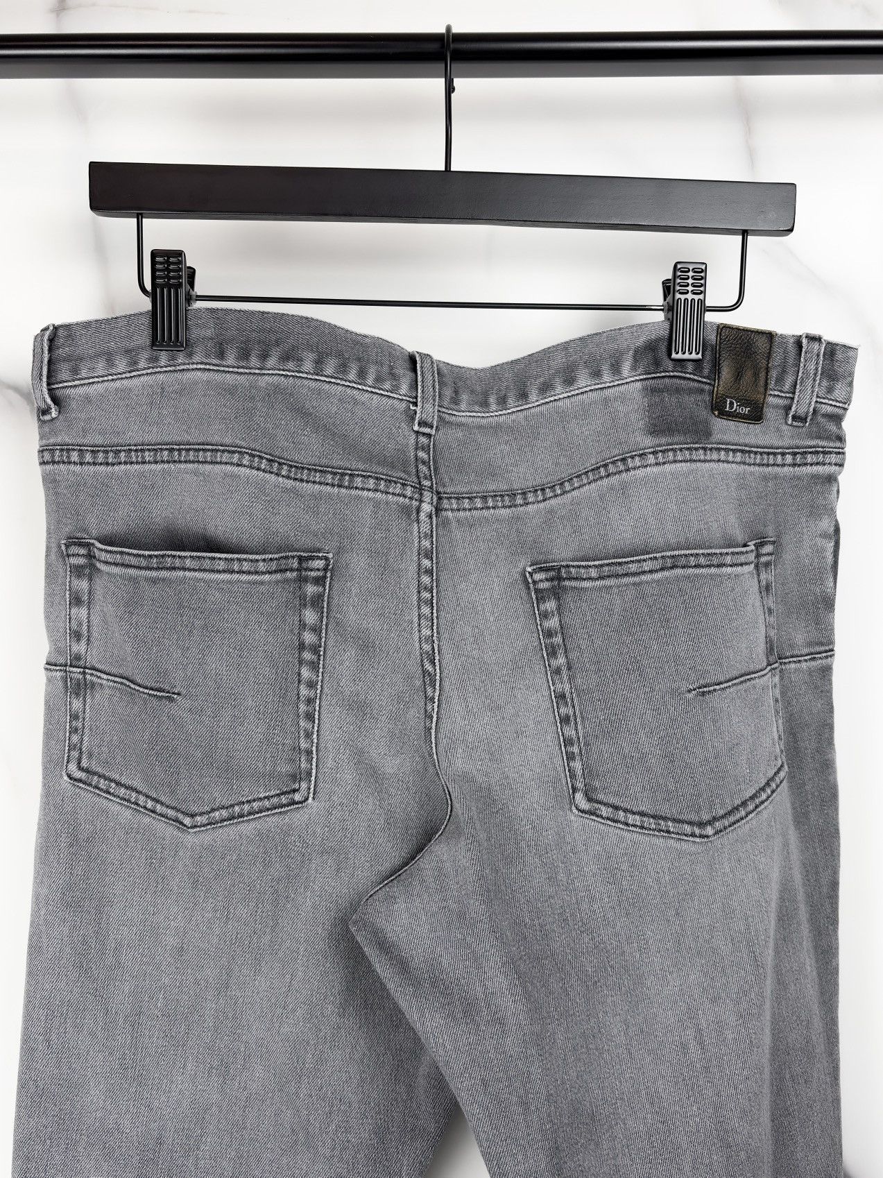 Dior Dior Homme Faded Gray Side Stripe Denim Jeans Whiskered Size US 33 - 4 Thumbnail