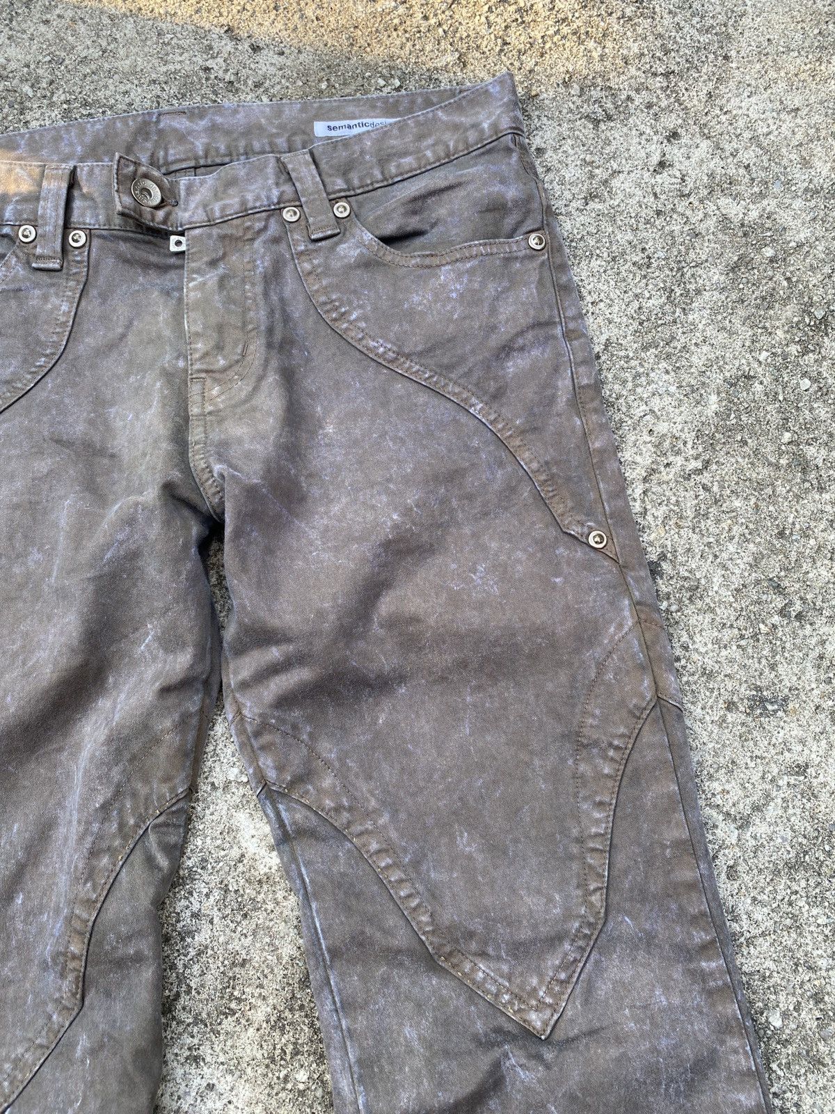 Japanese Brand Semantics Design Japan Faded Waxed Flare Pant Size US 31 - 9 Thumbnail