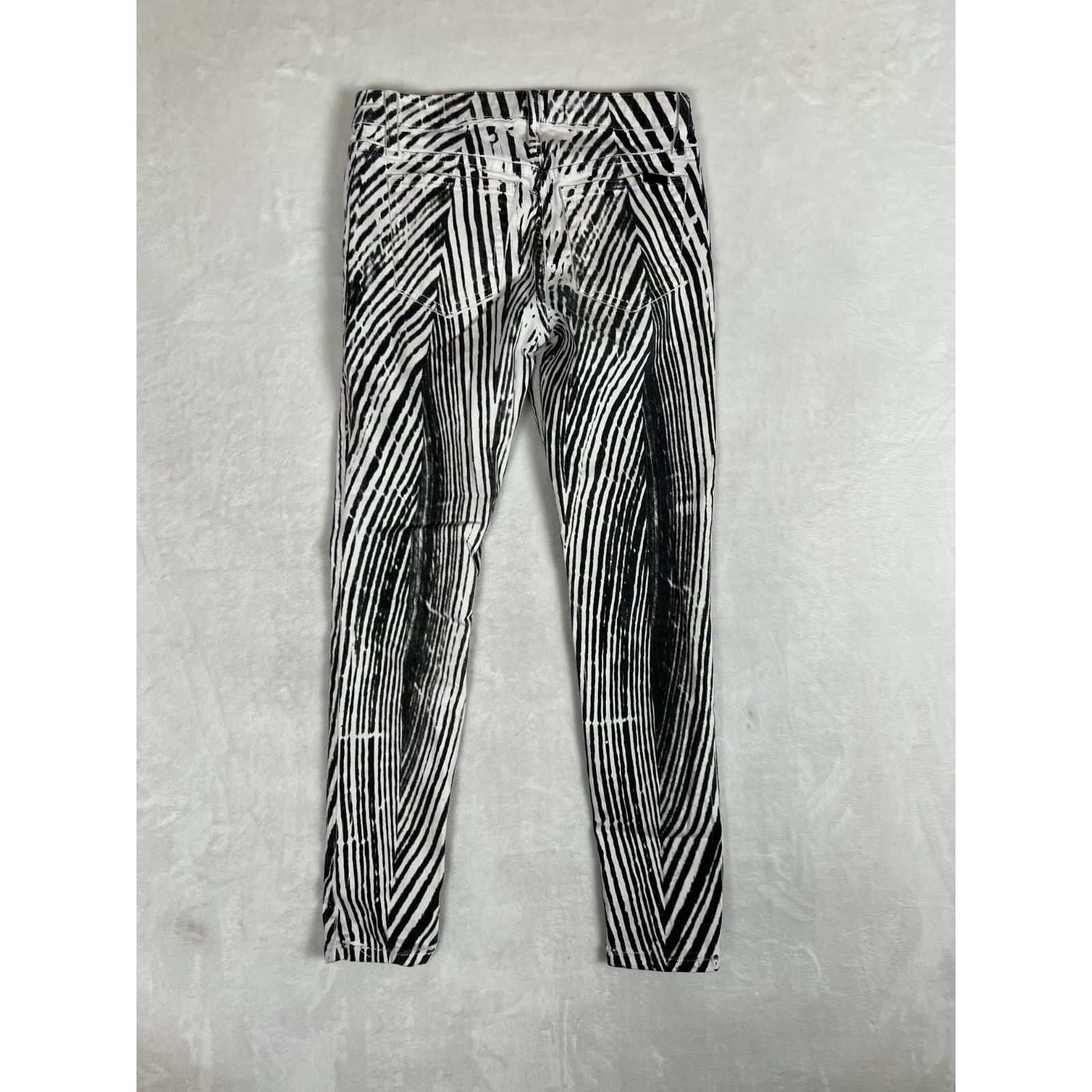 Joe's JOE'S Jeans Wood Grain Print Skinny Ankle Pants Black & Whit Size 28" / US 6 / IT 42 - 6 Thumbnail