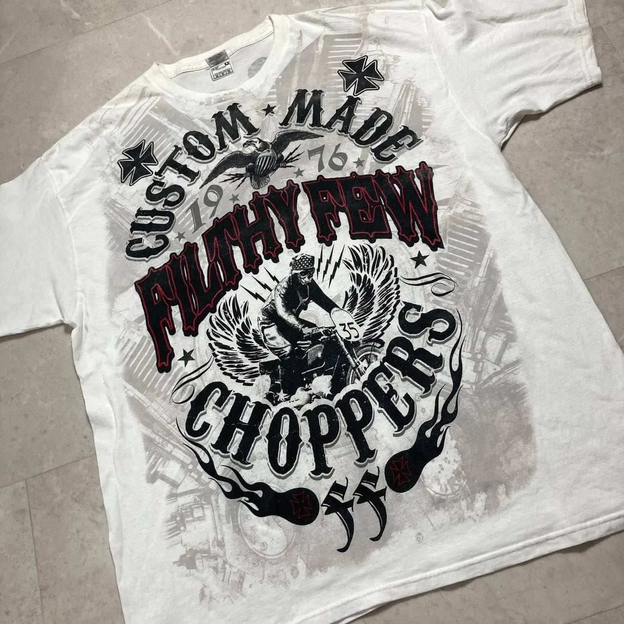 West Coast Choppers Vintage Filthy Few Custom Made Choppers Motorcycle Tee Size US XXL / EU 58 / 5 - 2 Thumbnail