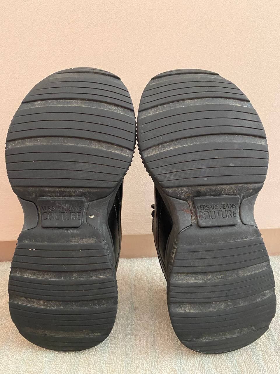 Versace Jeans Couture 📌 Versace Jeans Couture Black Signature Classic Sneakers Size US 5.5 / EU 38 - 10 Thumbnail