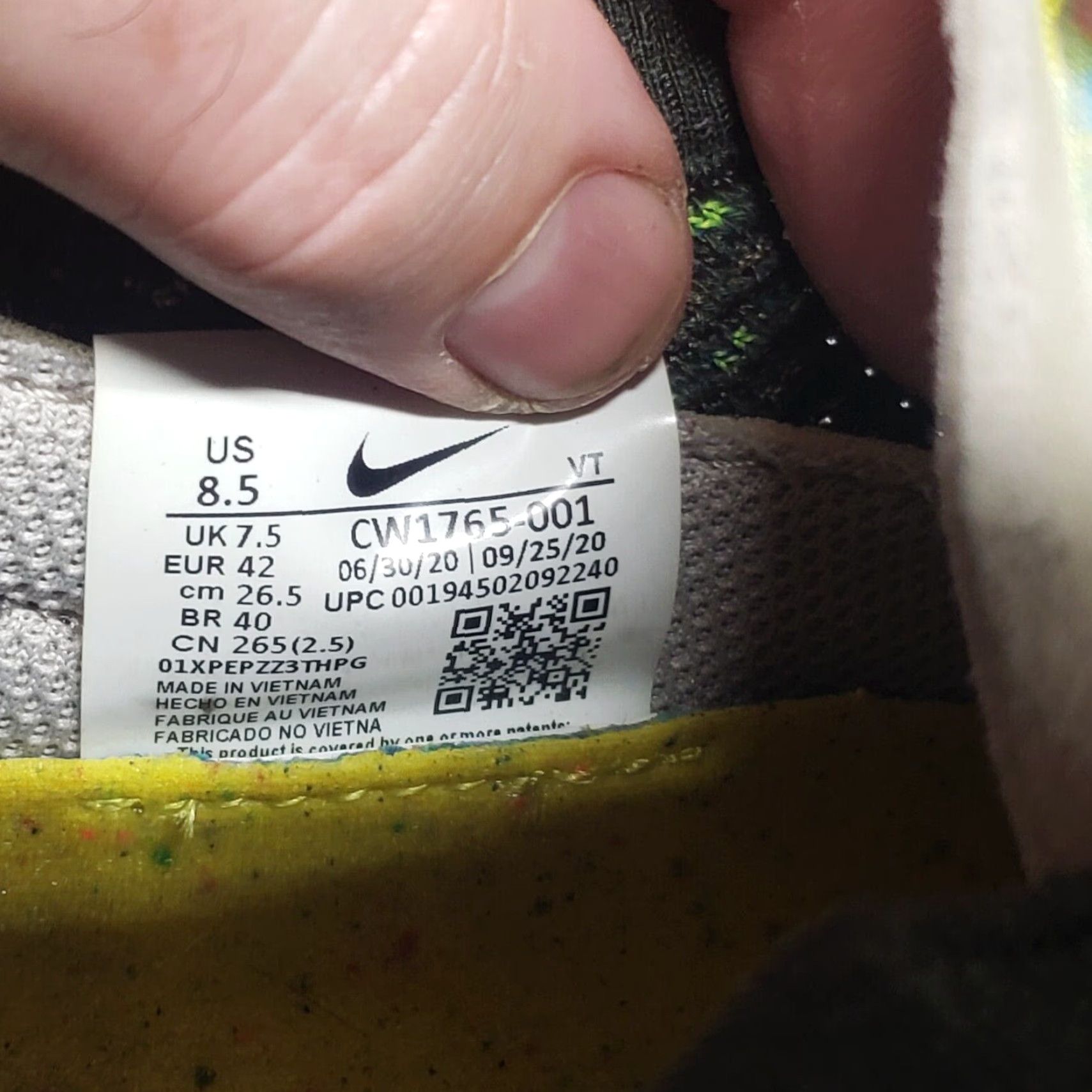 Nike Nike Air VaporMax Flyknit 2020 Shoes Adult Men 8.5 Multicolor CW1765-001 Running Cushioned Breathable Sneakers - 2020 Release Mens Size US 8.5 / EU 41-42 - 8 Thumbnail