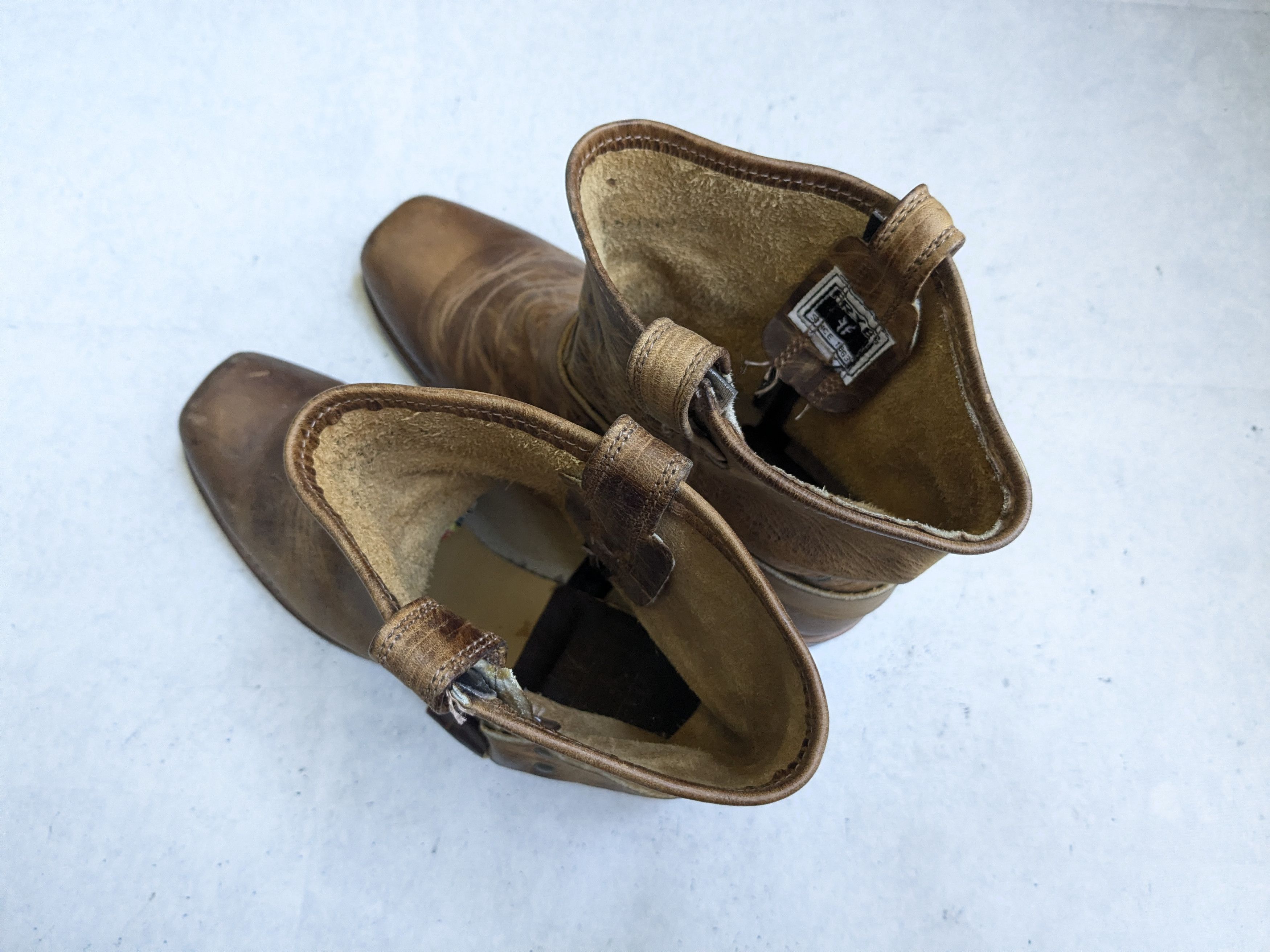 Frye Frye Harness Boots Brown 10 M Leather Buckle Straps Size US 10 / EU 43 - 14 Thumbnail