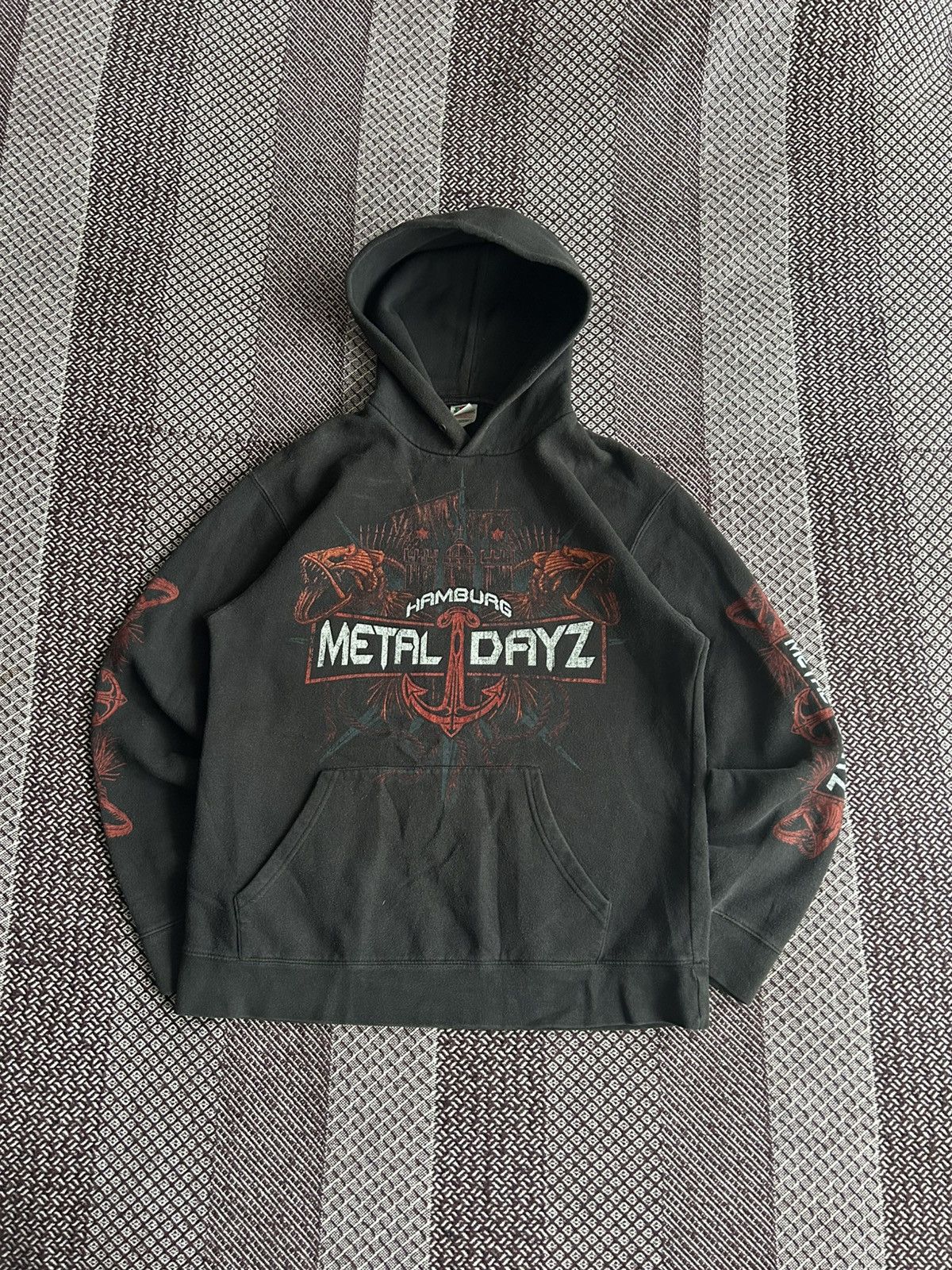 Vintage Vintage Metal Dayz Overprint Hoodie Merch 00s Size M Rare Size US M / EU 48-50 / 2 - 1 Thumbnail
