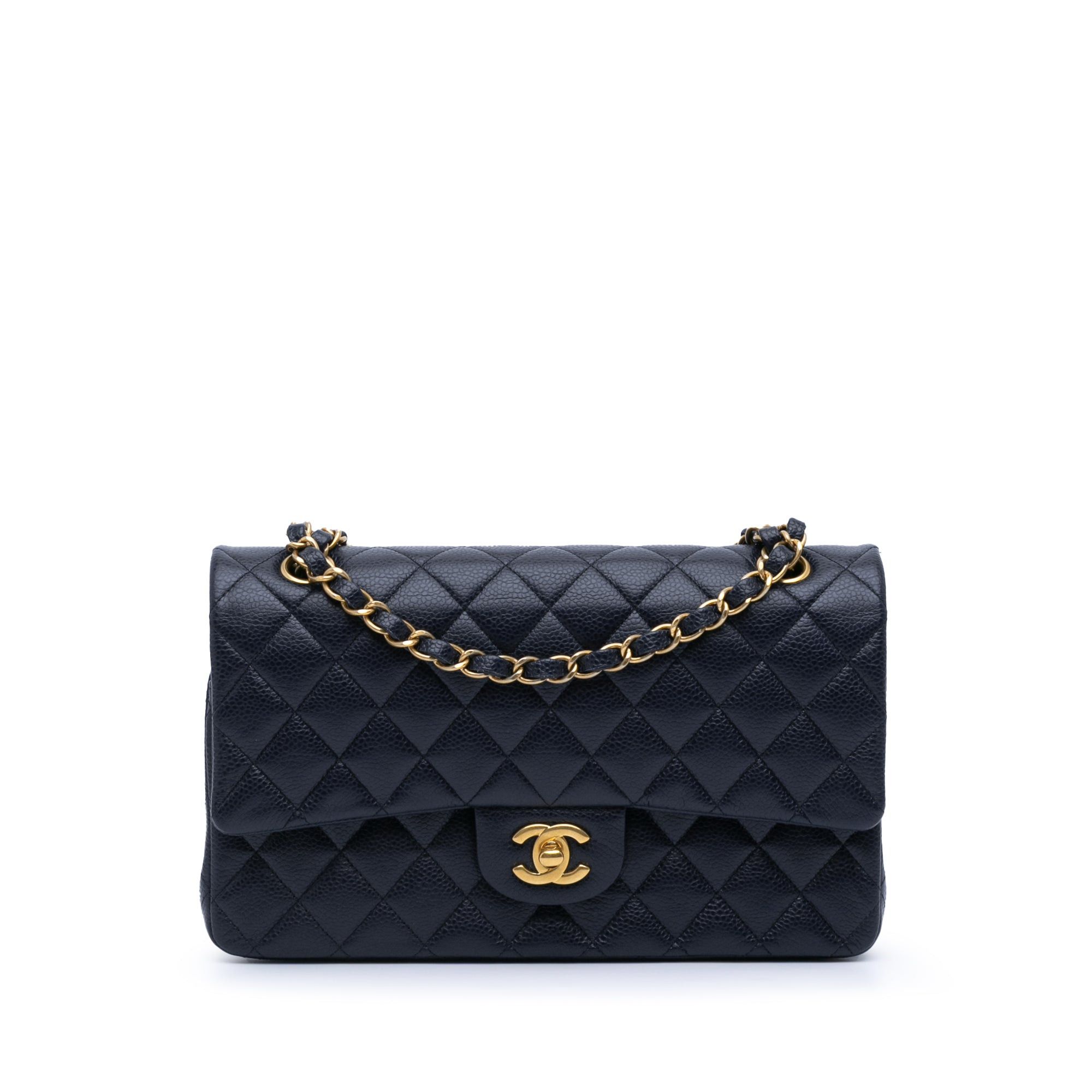 Chanel Chanel Medium Classic Caviar Double Flap Blue Size ONE SIZE - 1 Thumbnail