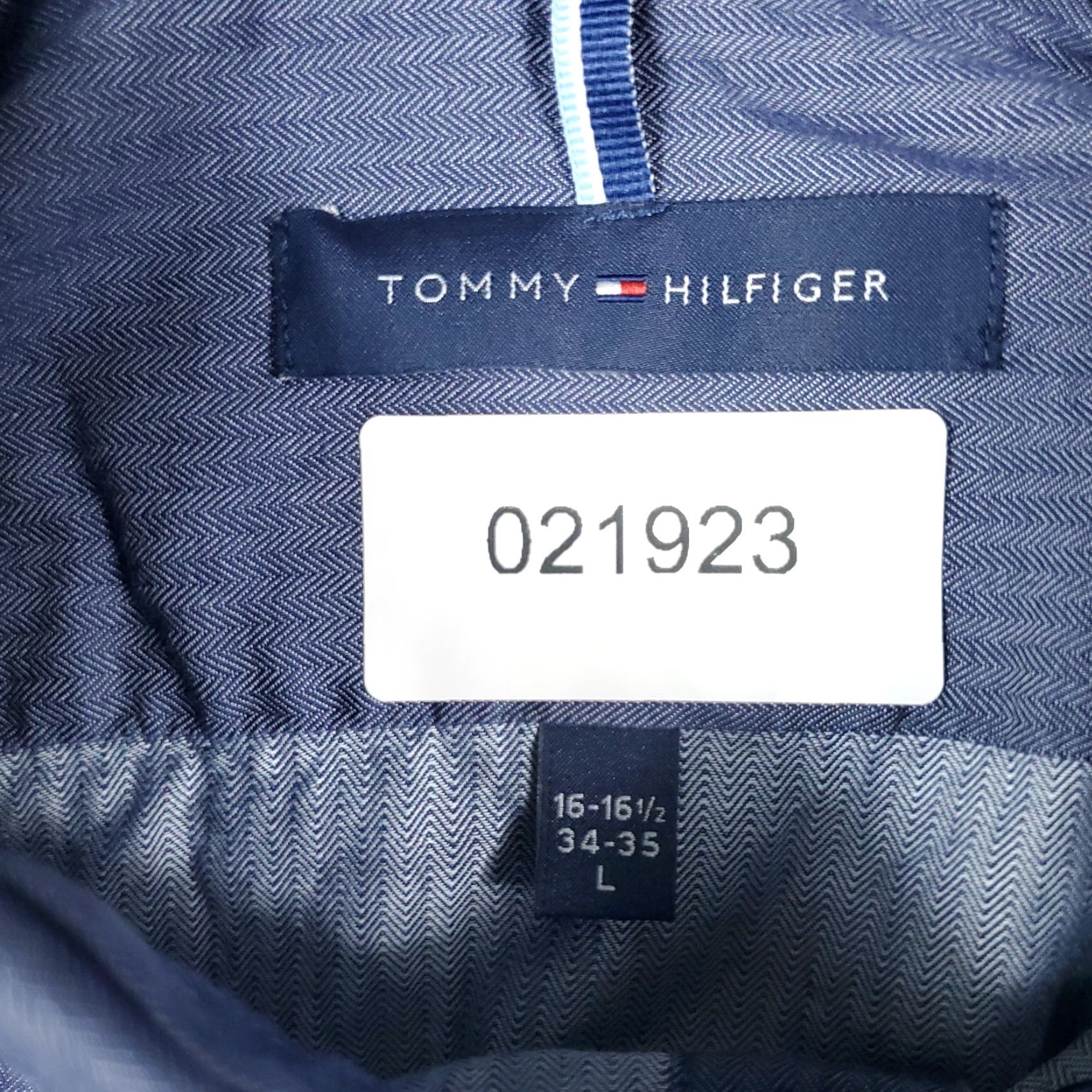 Tommy Hilfiger Tommy Hilfiger Shirt Mens Large 16 Blue Striped Button Up Long Sleeve - Classic Colorful Modern Preppy Business Casual Formal Workwear Size US L / EU 52-54 / 3 - 6 Thumbnail