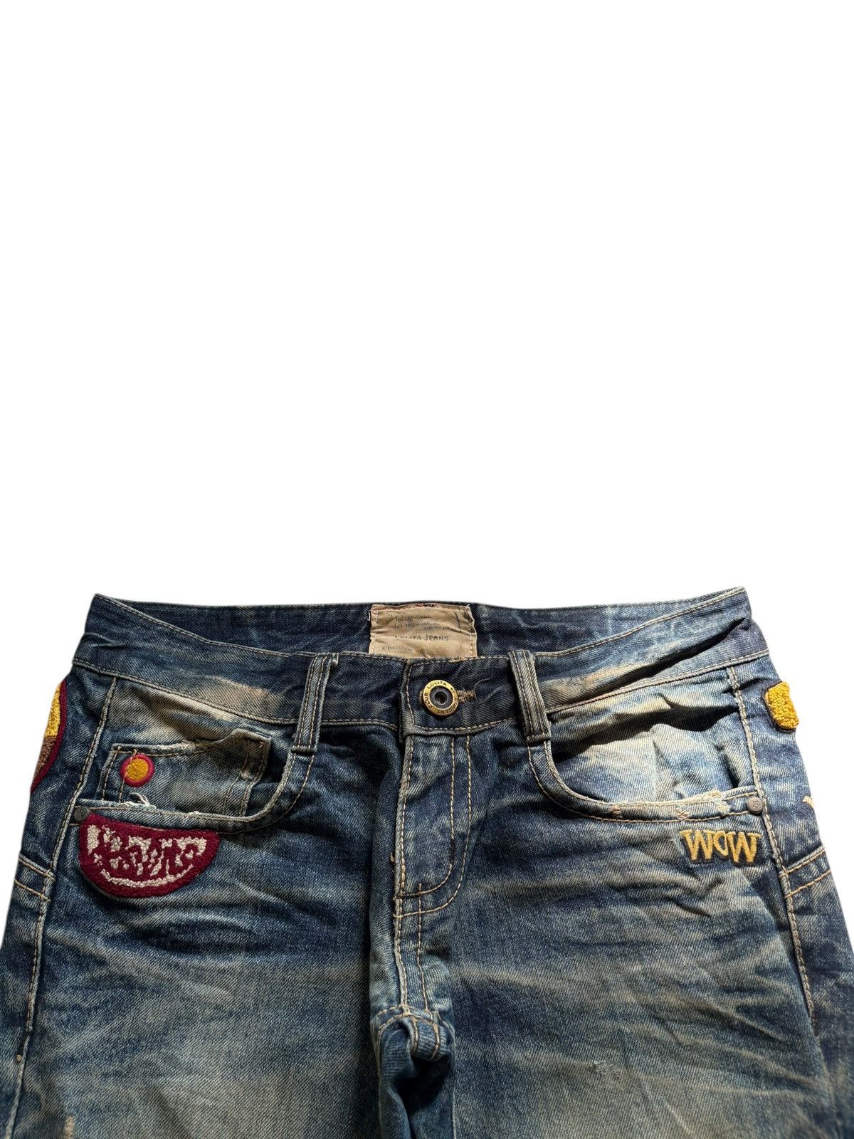 Japanese Brand Vintage Lolita Embellished Mud Wash Distressed Jeans Size US 30 / EU 46 - 4 Thumbnail