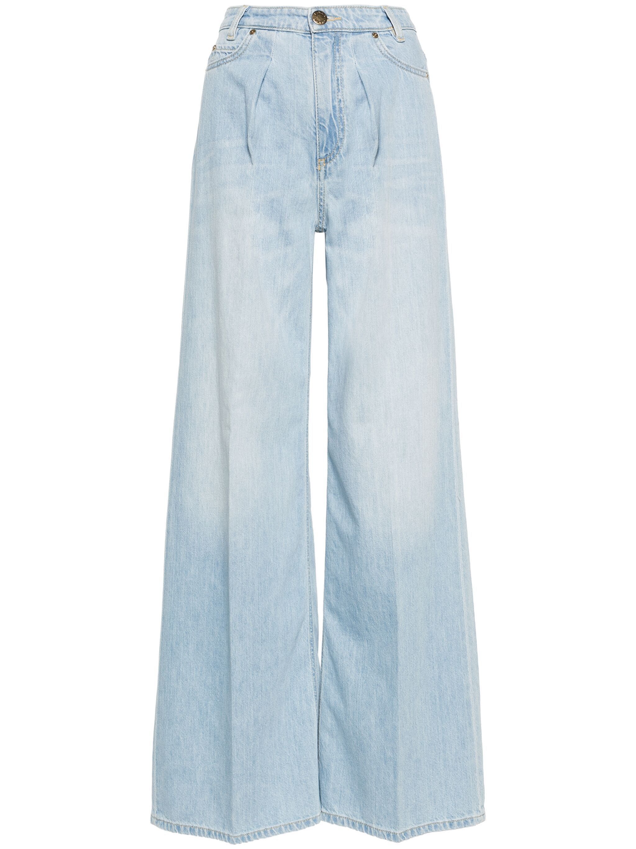 Pinko o1s22i1n0824 Pozzillo Wide Leg Jeans in Blue Size 26" / US 2 / IT 38 - 1 Thumbnail
