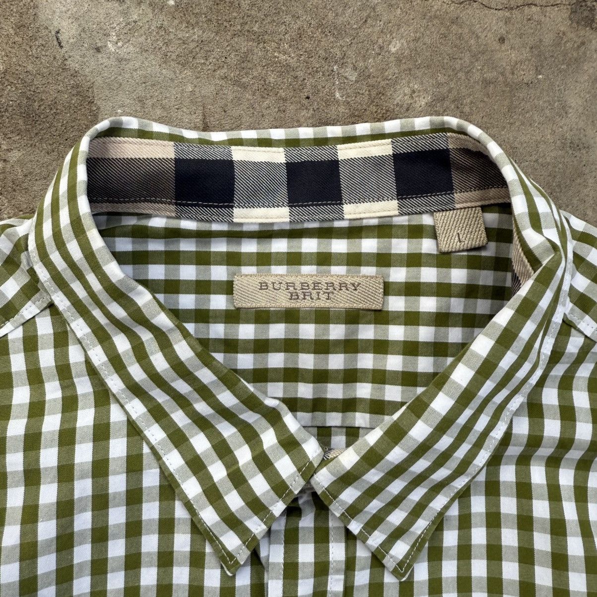 Burberry Burberry Brit Button Up Green Shirt Size US L / EU 52-54 / 3 - 4 Thumbnail