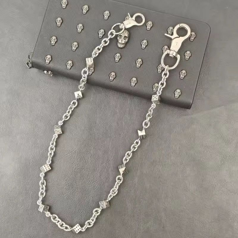 Jewelry Stainless Steel Dice Wallet Chain Size ONE SIZE - 2 Thumbnail