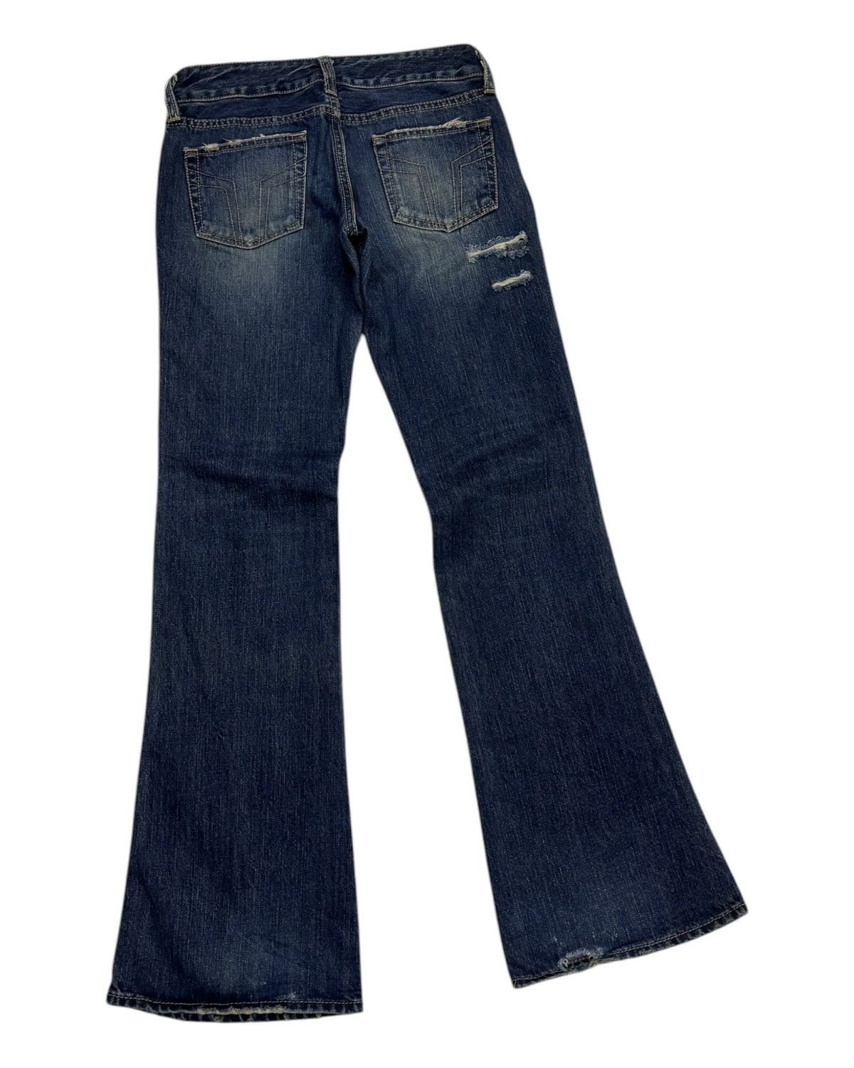 Hysteric Glamour Flare Jeans Japanese Sword Fish Distressed Low Rise Jeans Size US 28 / EU 44 - 6 Thumbnail