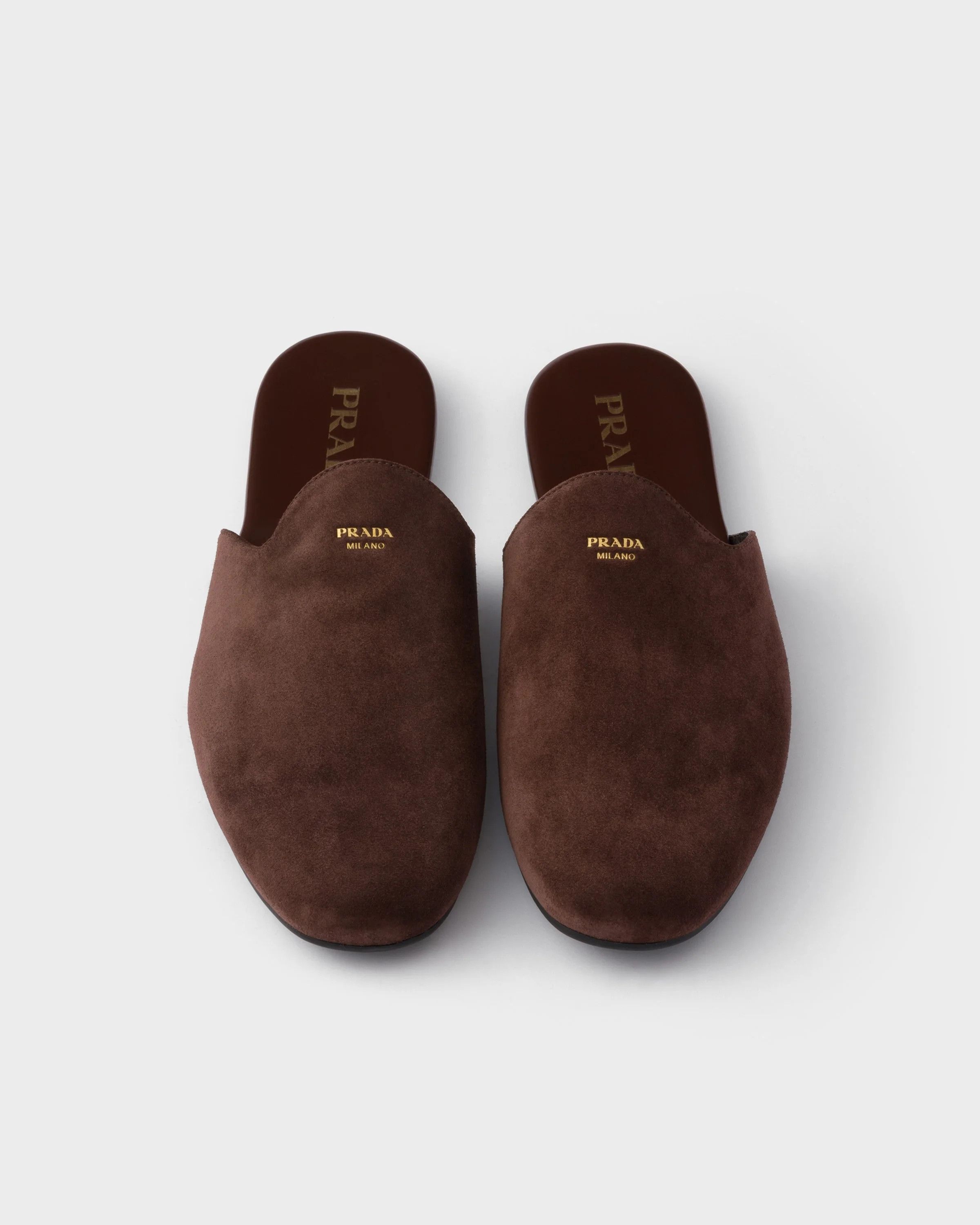 Prada o1srvl11e0226 Suede Slippers in Brown Size US 9 / EU 42 - 4 Thumbnail