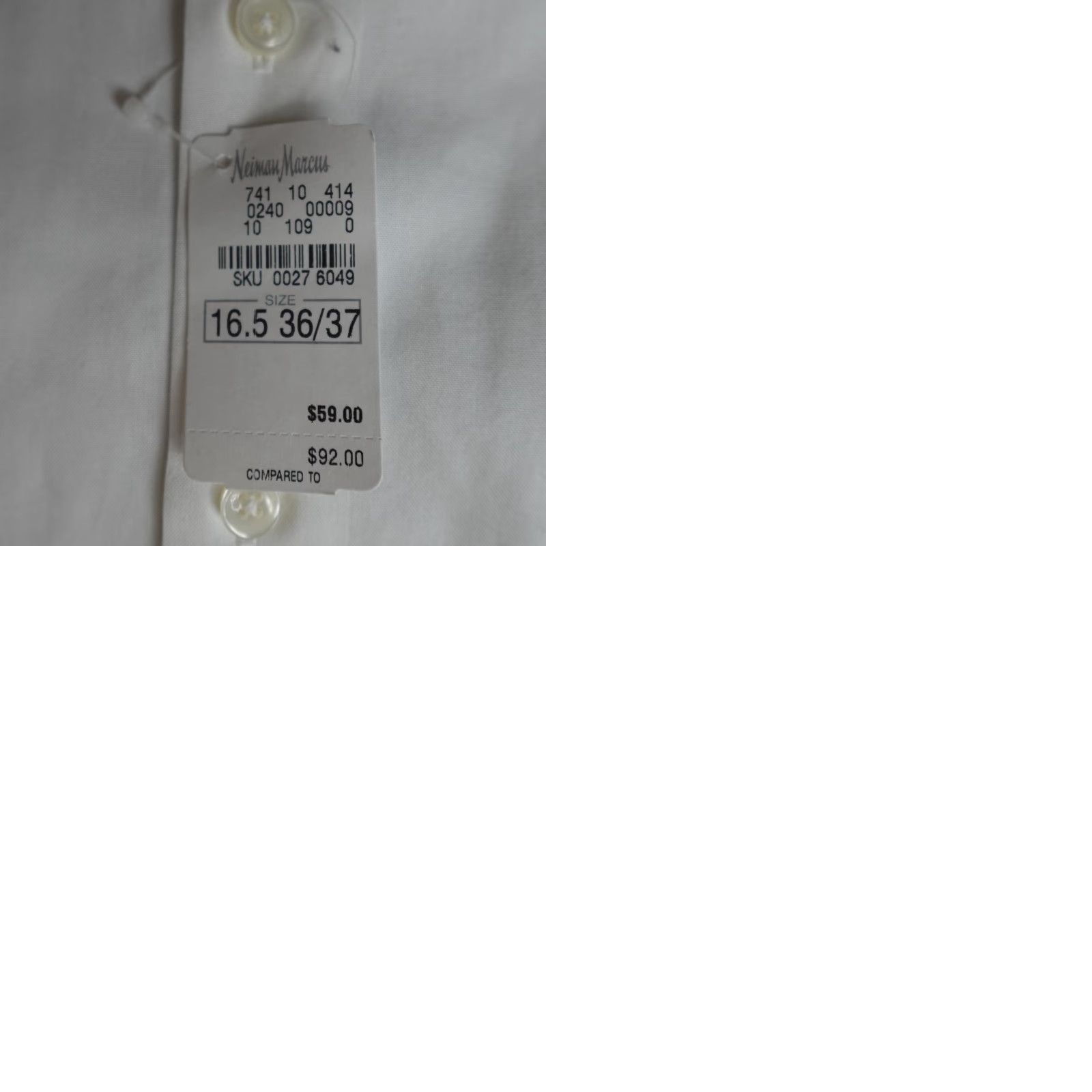 Neiman Marcus Neiman Marcus Shirt Large 16.5 White The Perfect Shirt Trim Fit NEW Shirt Casual Mens Button-Up Cotton White 1990s Preppy Vintage No Size US L / EU 52-54 / 3 - 9 Thumbnail