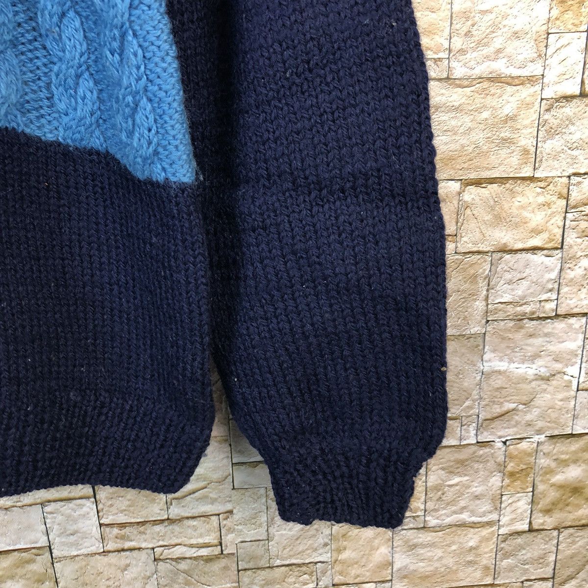 Homespun Knitwear × Japanese Brand Jomo Blue Knitwear #A392 Size US M / EU 48-50 / 2 - 9 Thumbnail