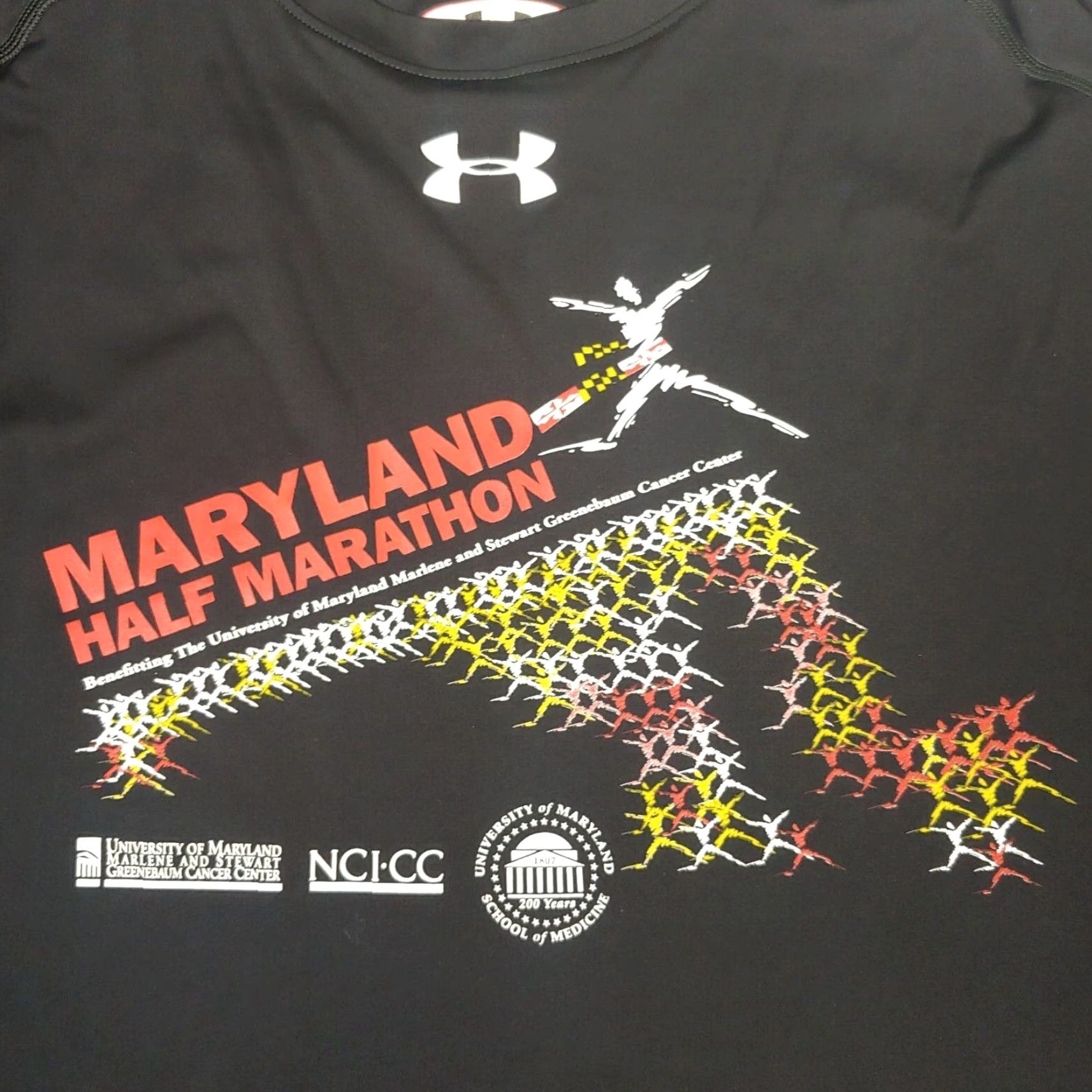 Under Armour Maryland Half Marathon Shirt Under Armour Black Running Run Athletic Tee T-Shirt Men 2XL XXL Sweatshirt? Size US XXL / EU 58 / 5 - 2 Thumbnail