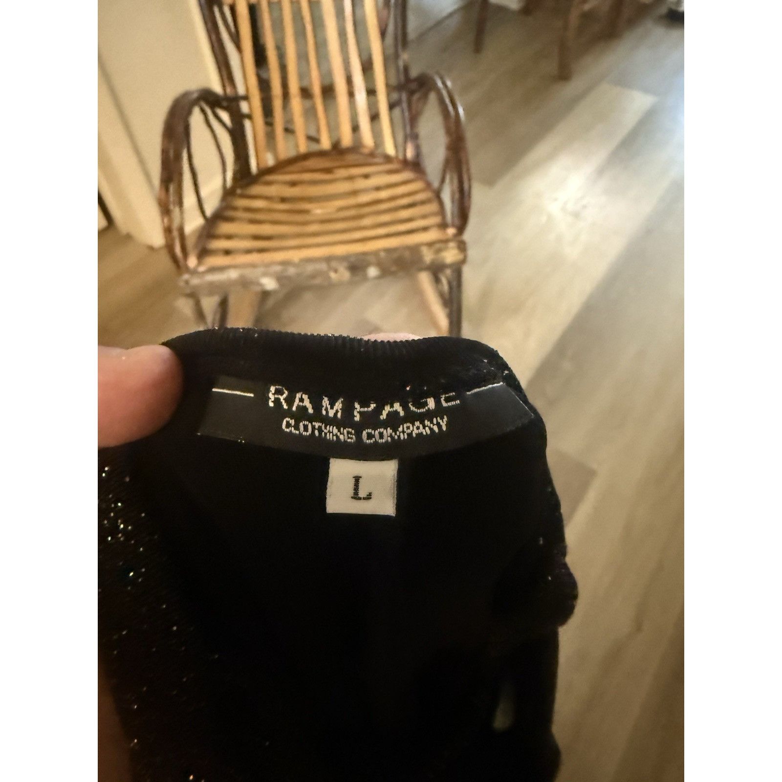 Vintage Vintage Y2K Slip Dress With Sparkles Black Rampage Clothing Size L / US 10 / IT 46 - 3 Thumbnail