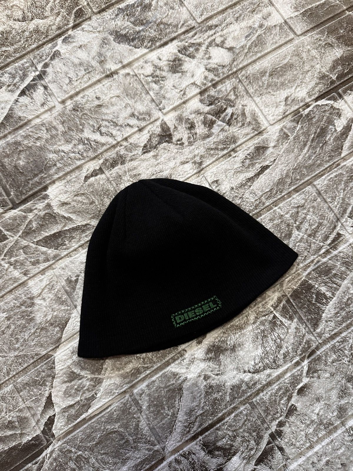 Diesel Vintage Diesel Distressed Beanie Black One Size Y2K Size ONE SIZE - 2 Thumbnail