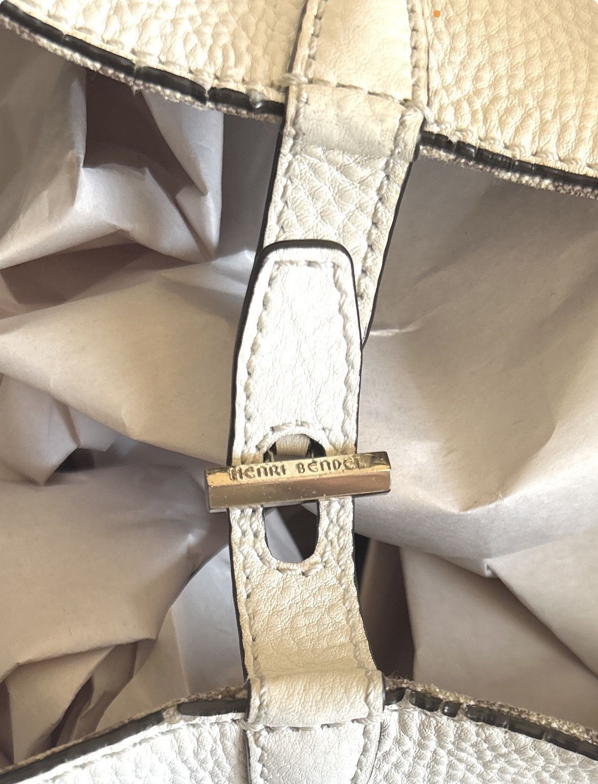 Henri Bendel Henri Bendel White Leather Tote Bag Size ONE SIZE - 7 Thumbnail