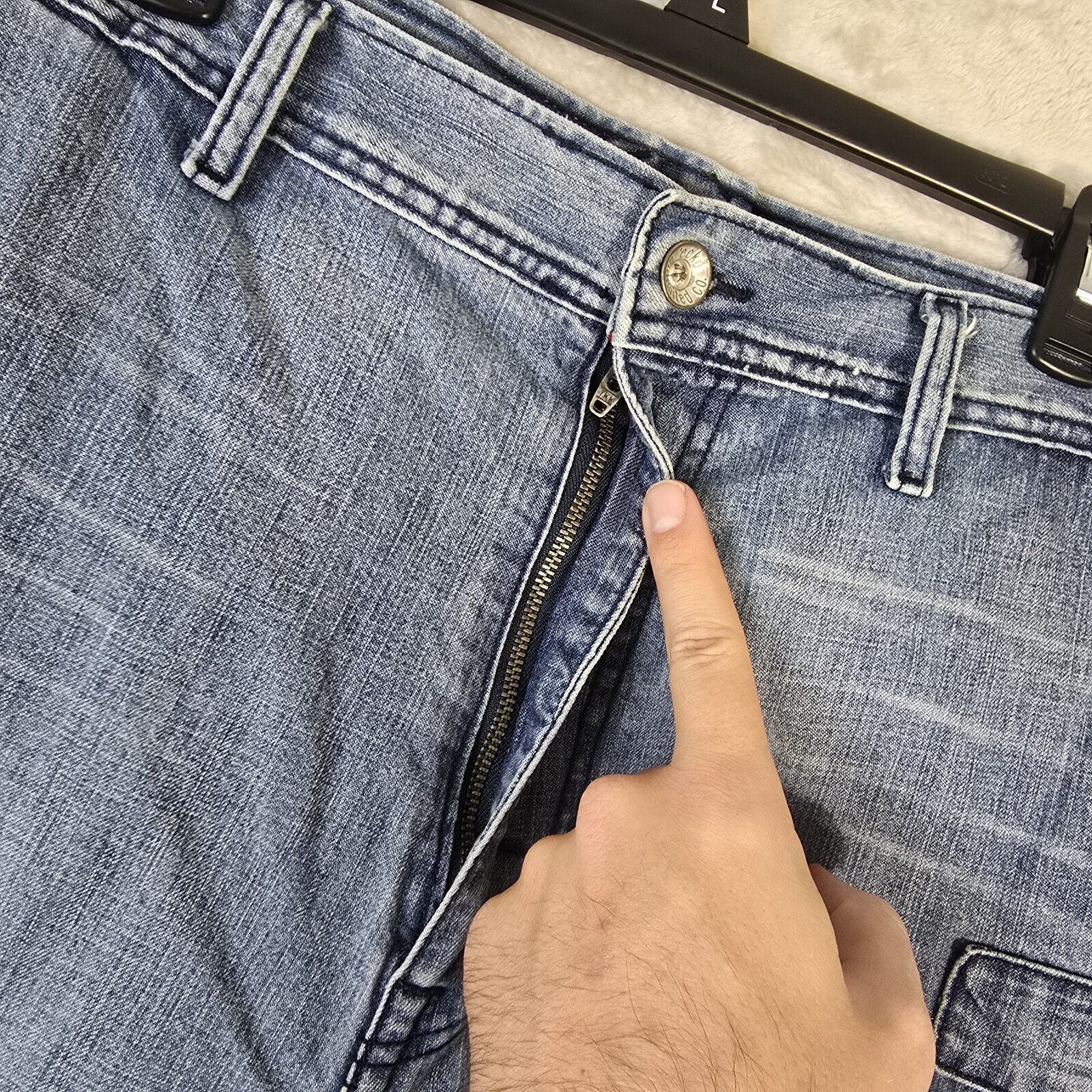 Ecko Unltd. Vtg Ecko Unltd Denim Shorts Mens 40 Blue Baggy Cargo Y2K Size US 40 / EU 56 - 3 Thumbnail