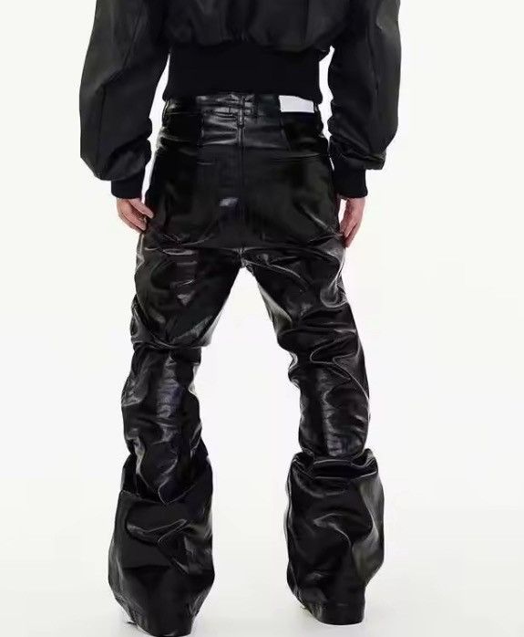 Leather Black pU Leather Jeans Size US 33 - 3 Thumbnail