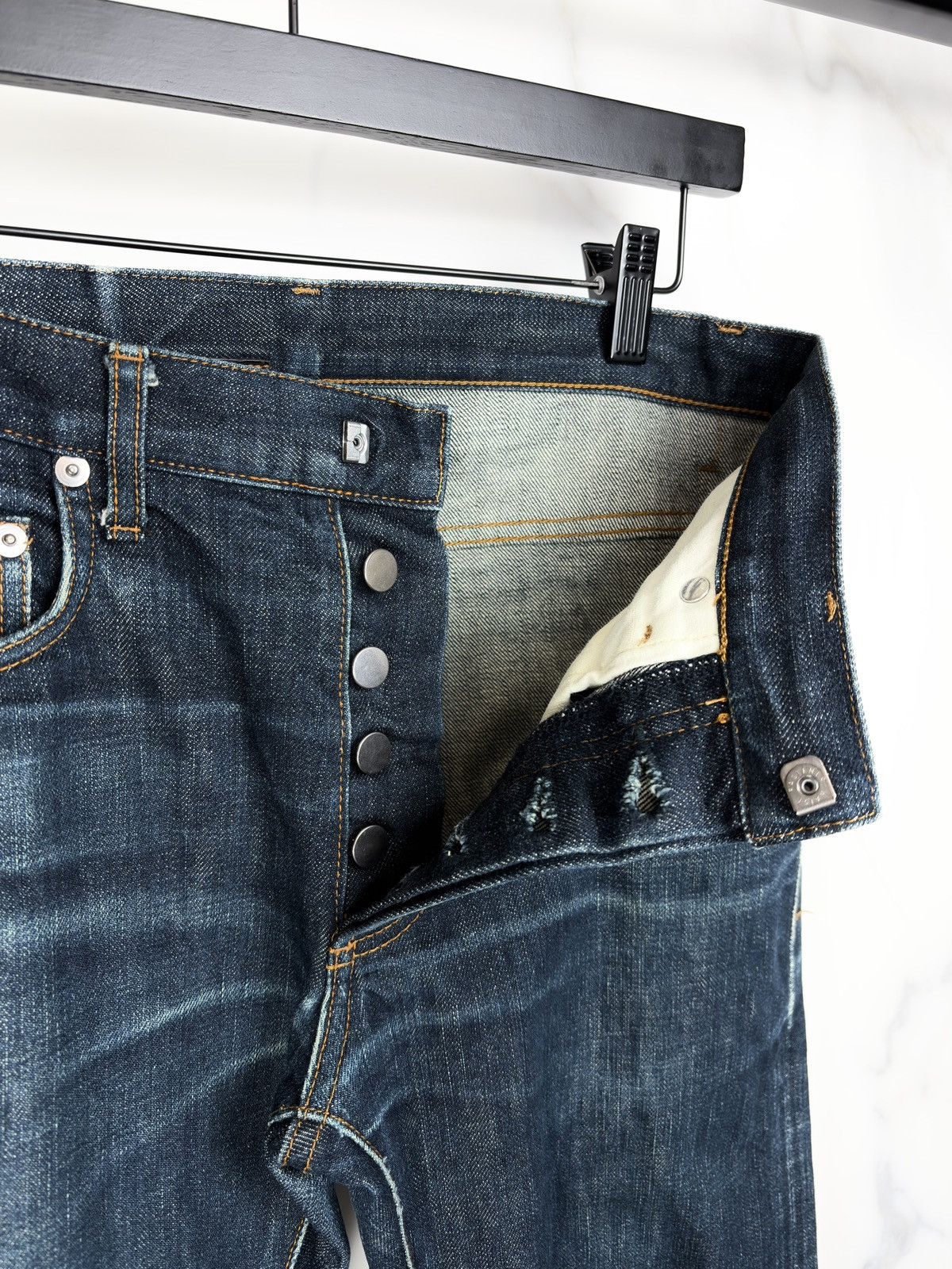 Dior AW08 Dior Homme Faded Indigo MIJ Japanese Denim Jeans Size US 28 / EU 44 - 6 Thumbnail
