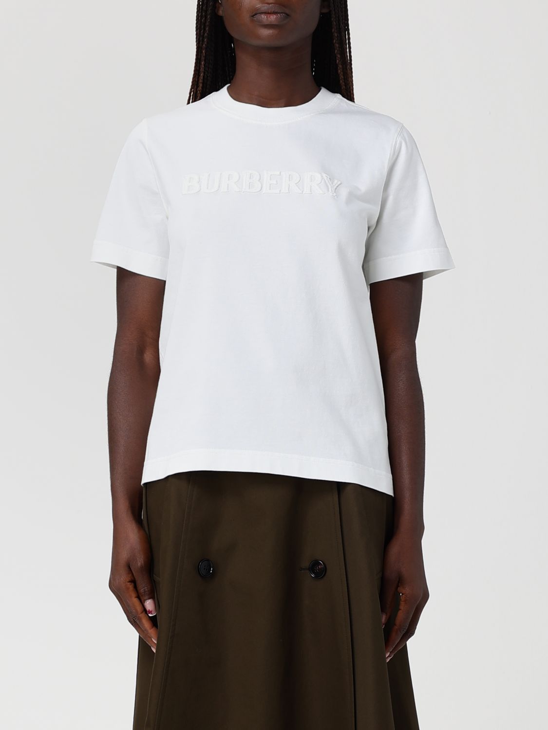 Burberry Burberry T-Shirt Woman White Size M / US 6-8 / IT 42-44 - 1 Thumbnail