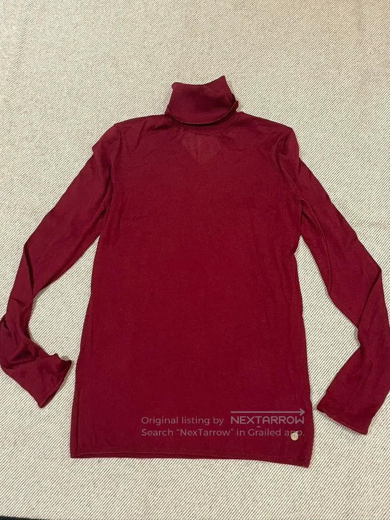 Hermes Hermes Burgundy High-Neck Knit Sweater, 50% Cashmere 50% M Size XXS / US 00 / IT 34 - 1 Thumbnail