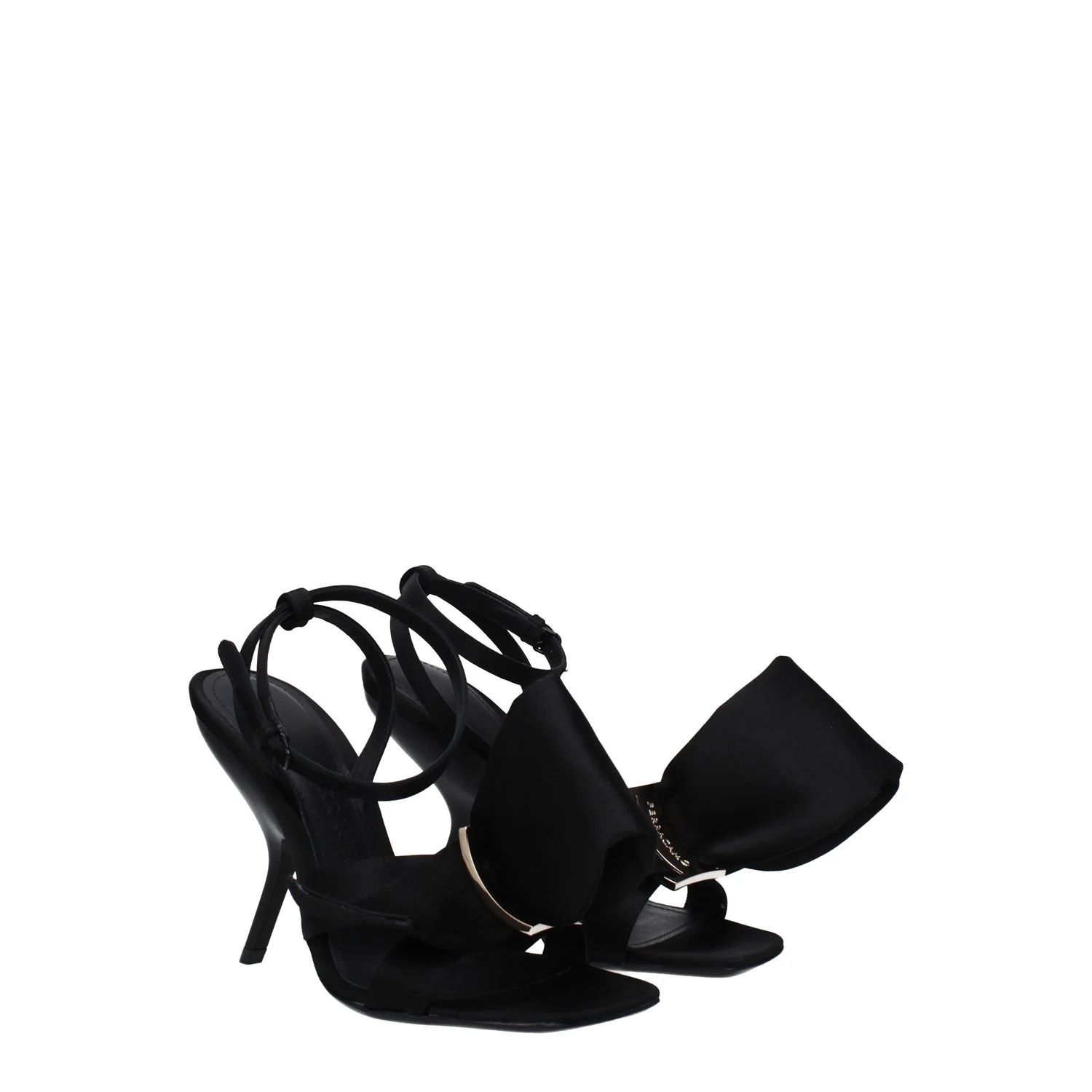 Salvatore Ferragamo ob1o1e1224 Satin Sandals in Black Size US 10 / IT 40 - 2 Thumbnail