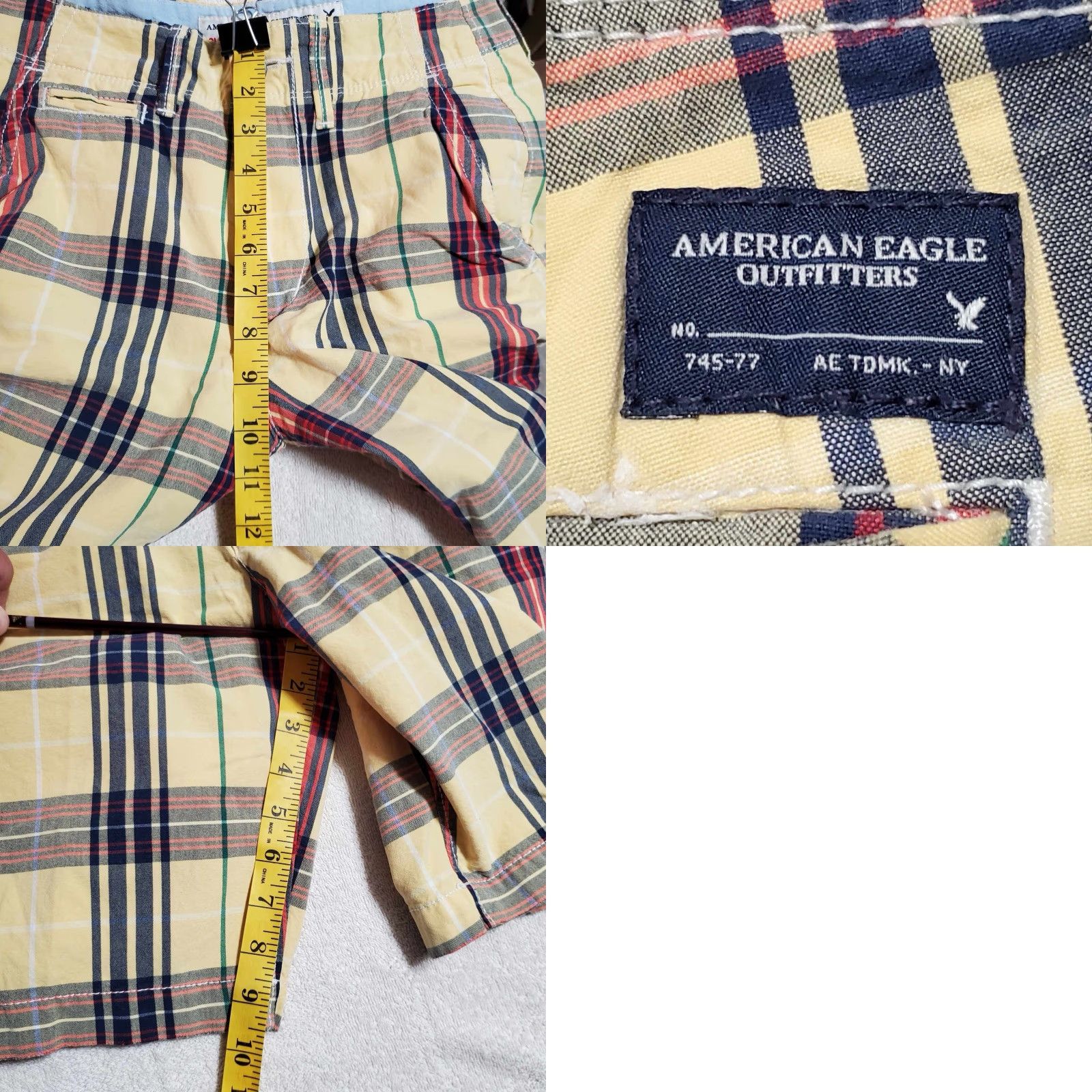 American Eagle Outfitters VINTAGE American Eagle Men 28 Camouflage Plaid Shorts Classic Length Size US 28 / EU 44 - 8 Thumbnail