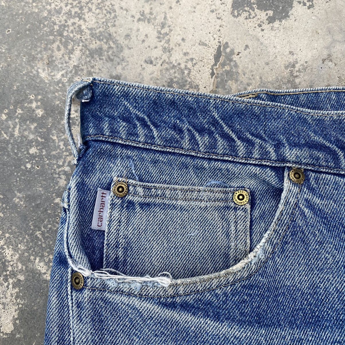 Carhartt VTG TRASHED CARHARTT Made In USA Crop Jeans Size US 40 / EU 56 - 3 Thumbnail