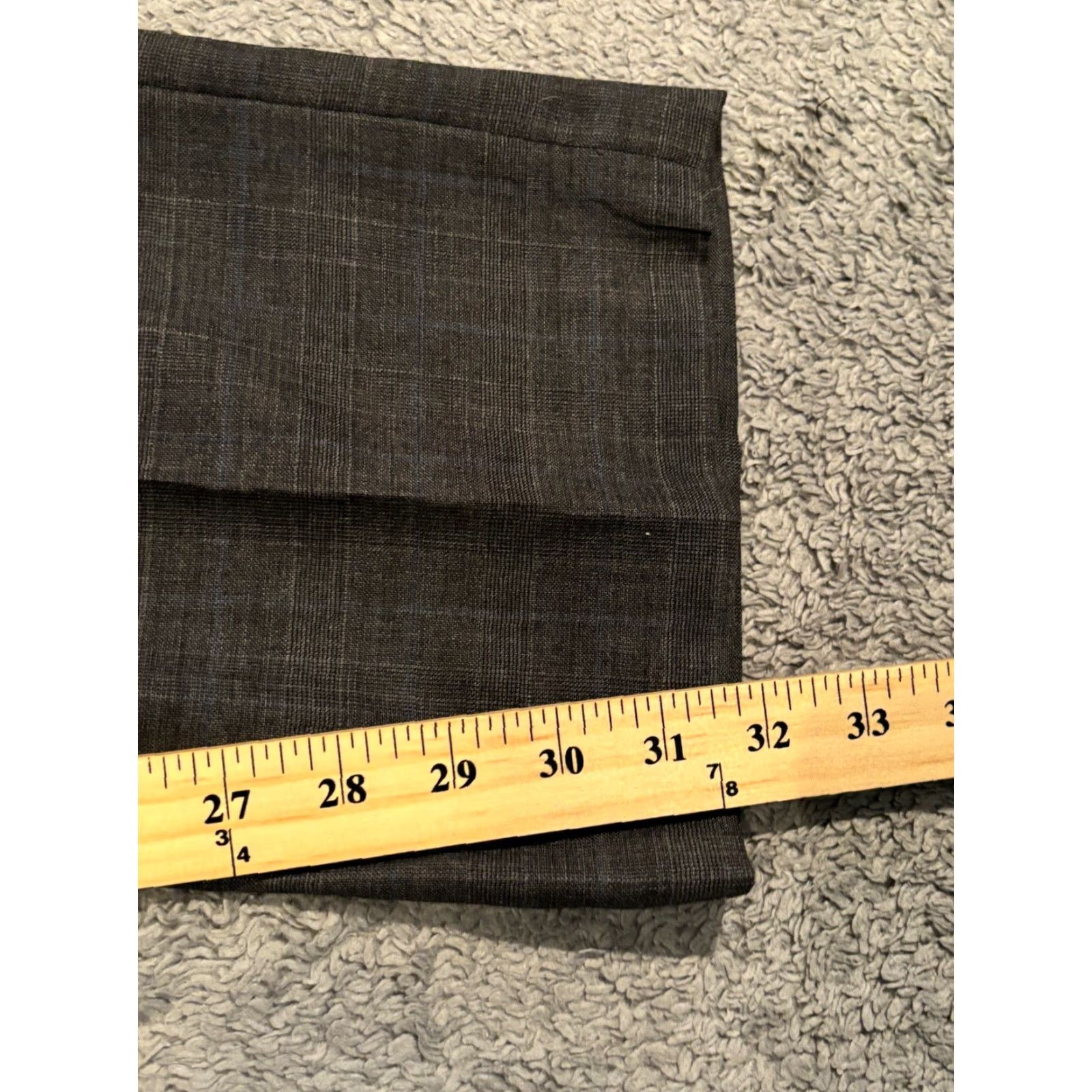 Tasso Elba Greg Norman Tasso Elba Dress Pants Mens 36x32 Wool Plaid Charcoal Gray Size US 36 / EU 52 - 4 Thumbnail