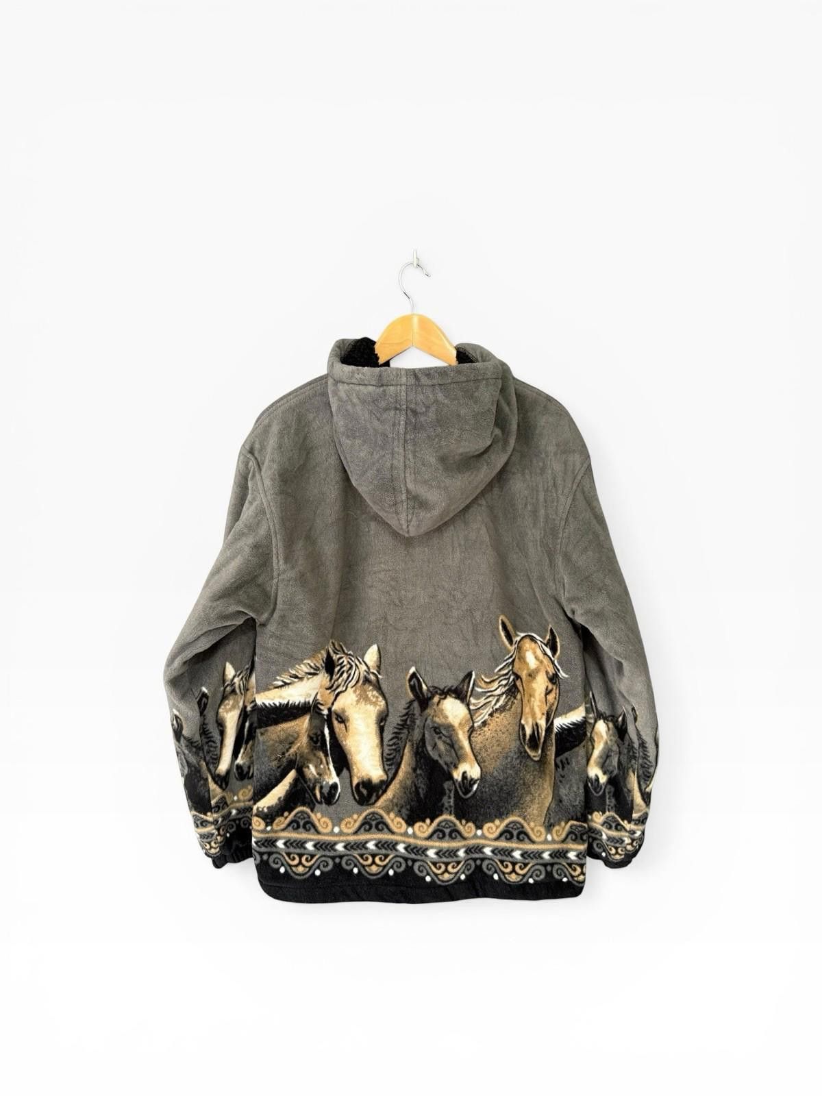 Other Vintage 90s AOP Horses Jacket S Full Zip Men’s Size US 30 / EU 46 - 2 Thumbnail
