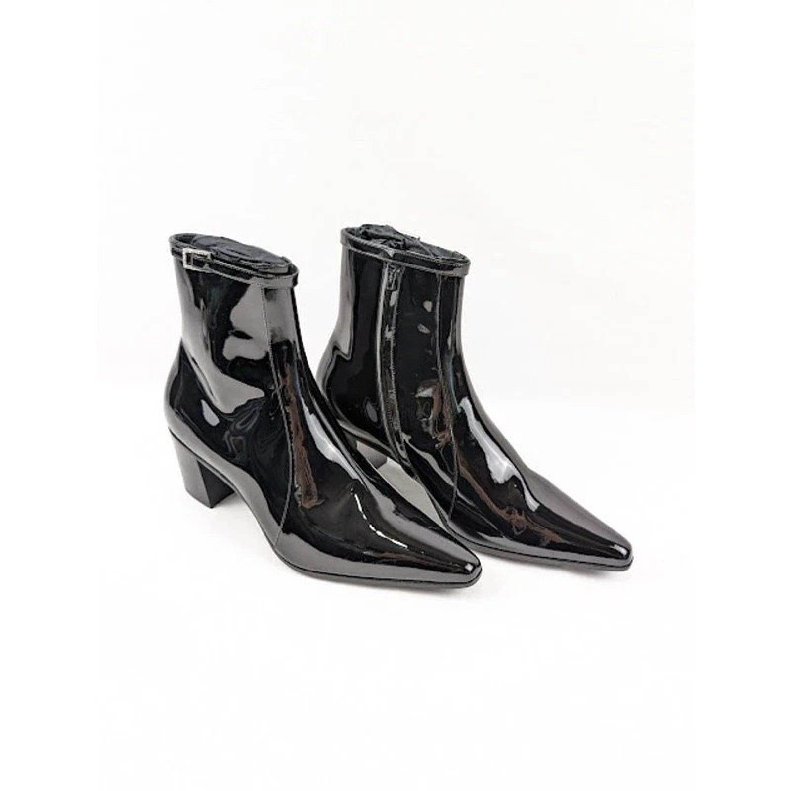 Saint Laurent Paris o1rshd1 Arsun 70 Zipped Boots in Nero Size US 7 / EU 40 - 11 Thumbnail