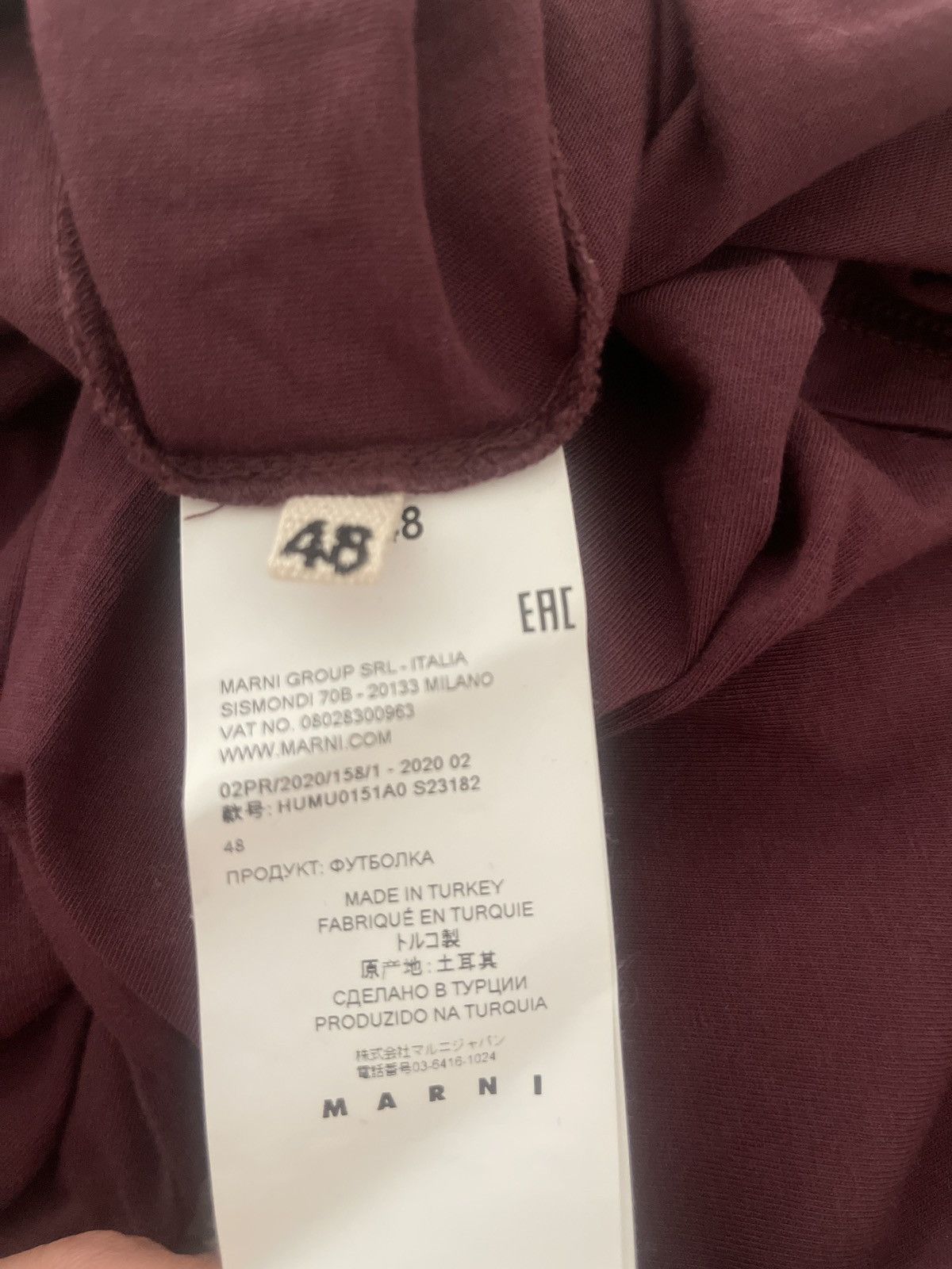 Marni Marni Men’s T shirt size 48 Size US M / EU 48-50 / 2 - 11 Thumbnail