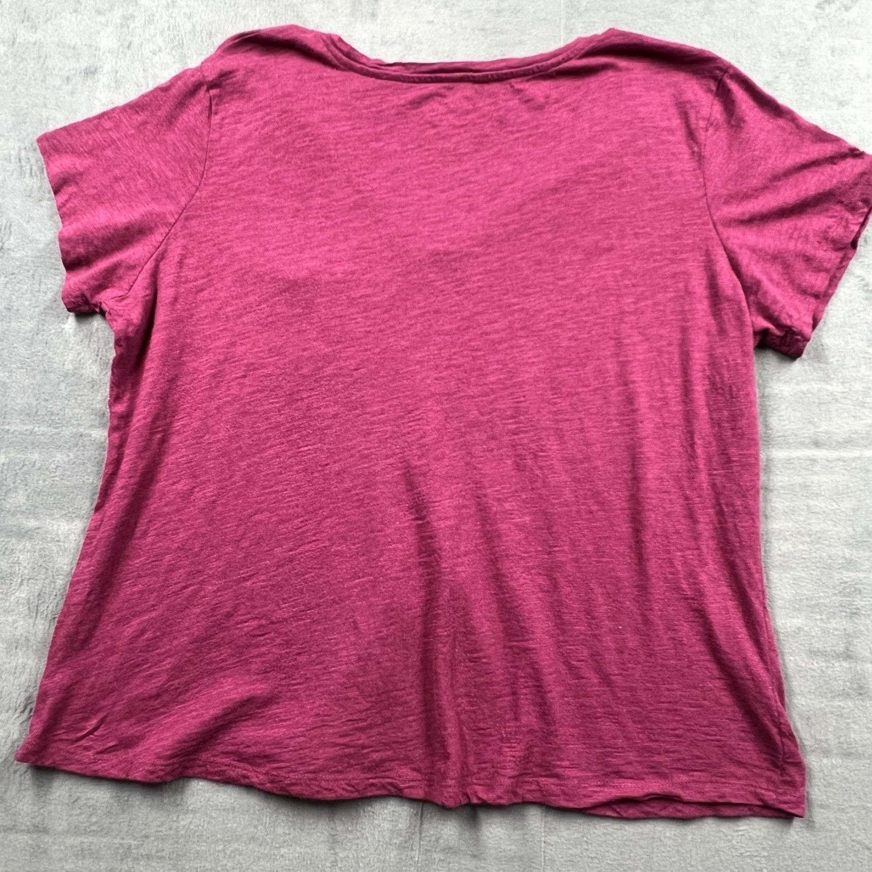 Eddie Bauer Eddie Bauer Women's 2XL Purple V-Neck Cotton Casual Pullover Tee Size XXL / US 16-18 / IT 52-54 - 7 Thumbnail