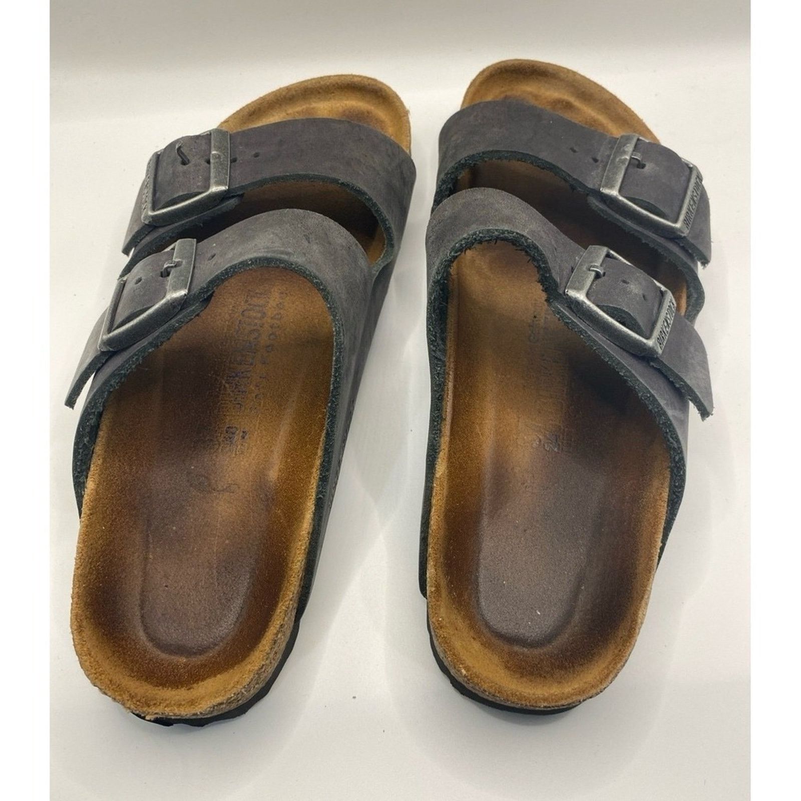 Birkenstock Birkenstock Arizona Suede Leather Dark Gray Sandals Men's Size US 11 / EU 44 - 3 Thumbnail