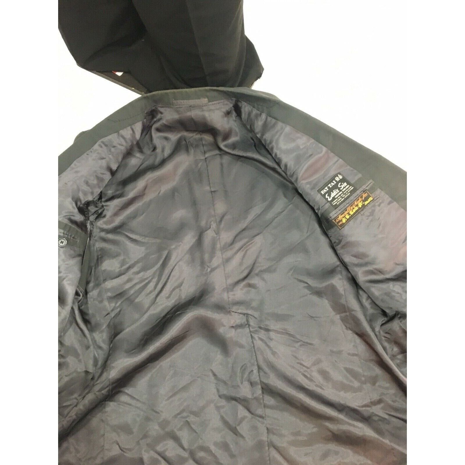 Other Vtg BESPOKE Dark Gray Sport Coat ROCKABILLY Jacket Size 44S - 4 Thumbnail
