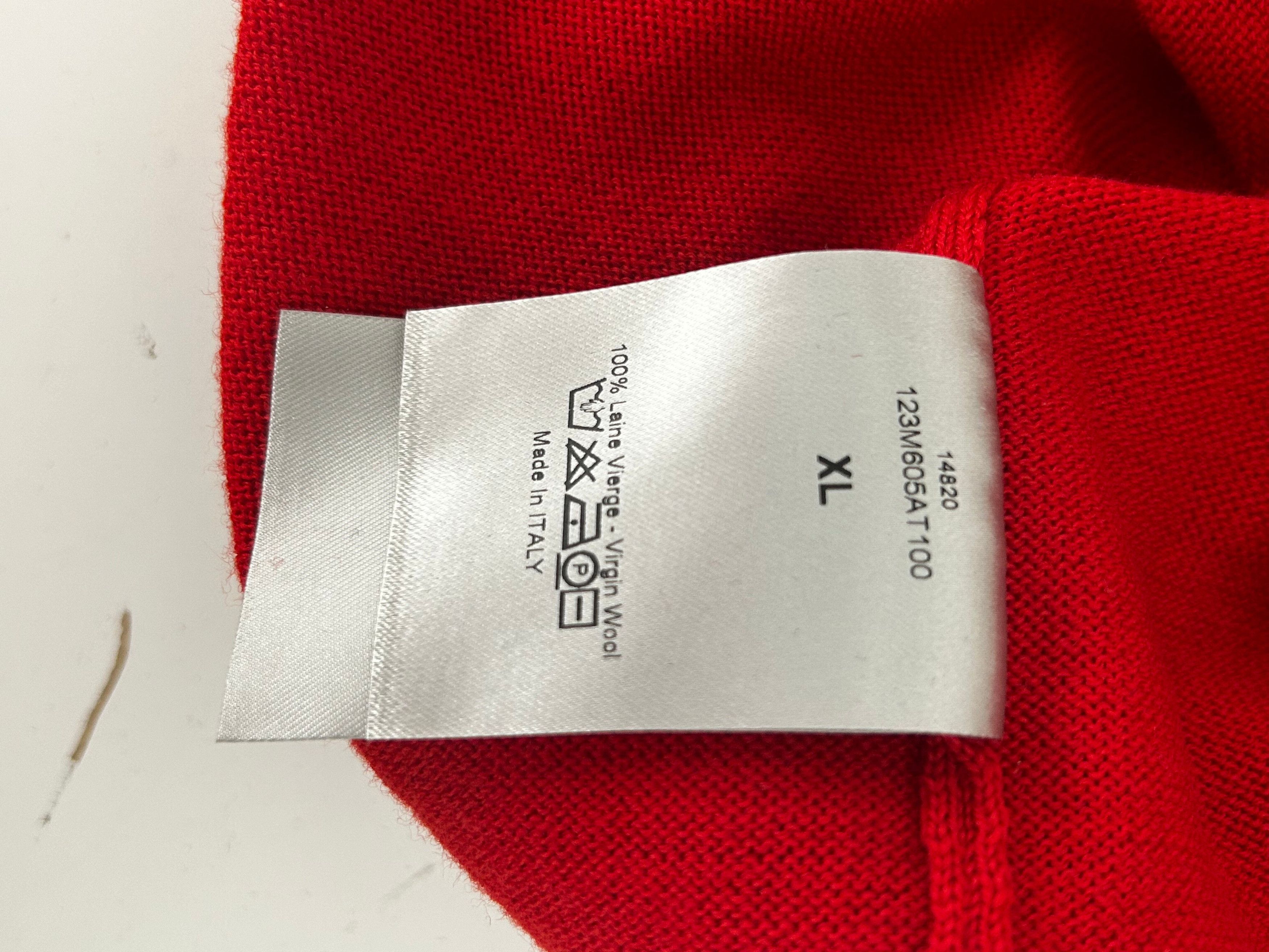 Dior DIOR HOMME RED LAYERED V-NECK KNIT Size US XL / EU 56 / 4 - 5 Thumbnail