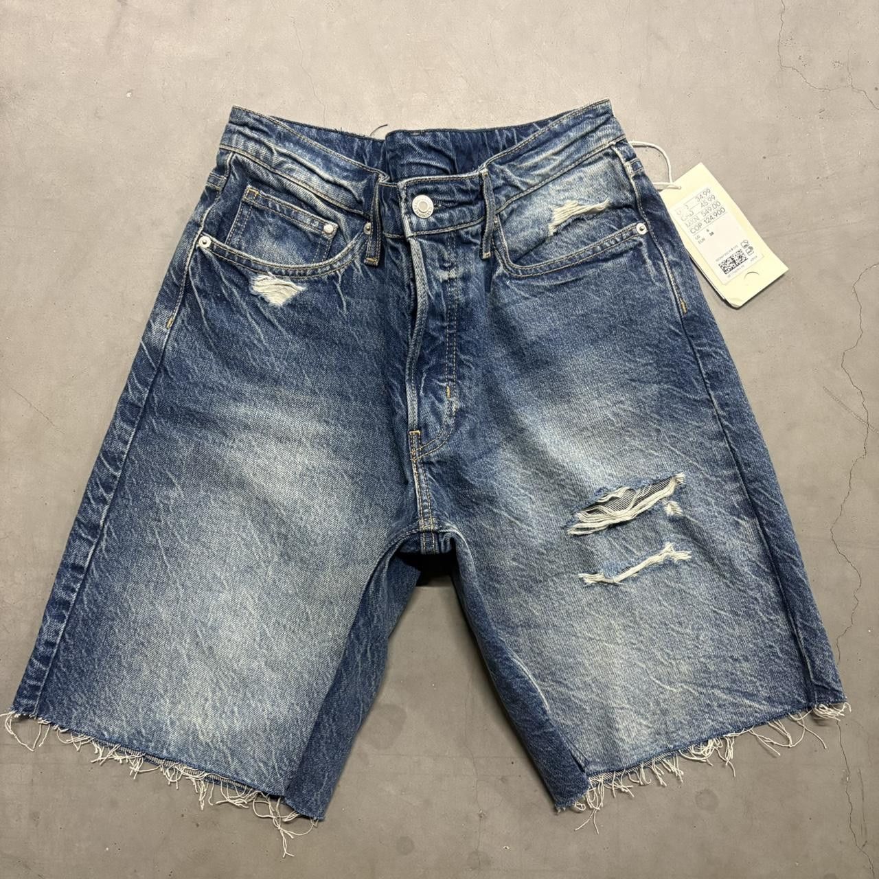 Vintage Crazy Baggy Brand New Loose Dark Denim Shorts! Size US 32 / EU 48 - 1 Thumbnail