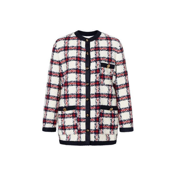 Gucci Gucci Plaid Tweed Button-Up Jacket for Women-2507 Size S / US 4 / IT 40 - 7 Thumbnail