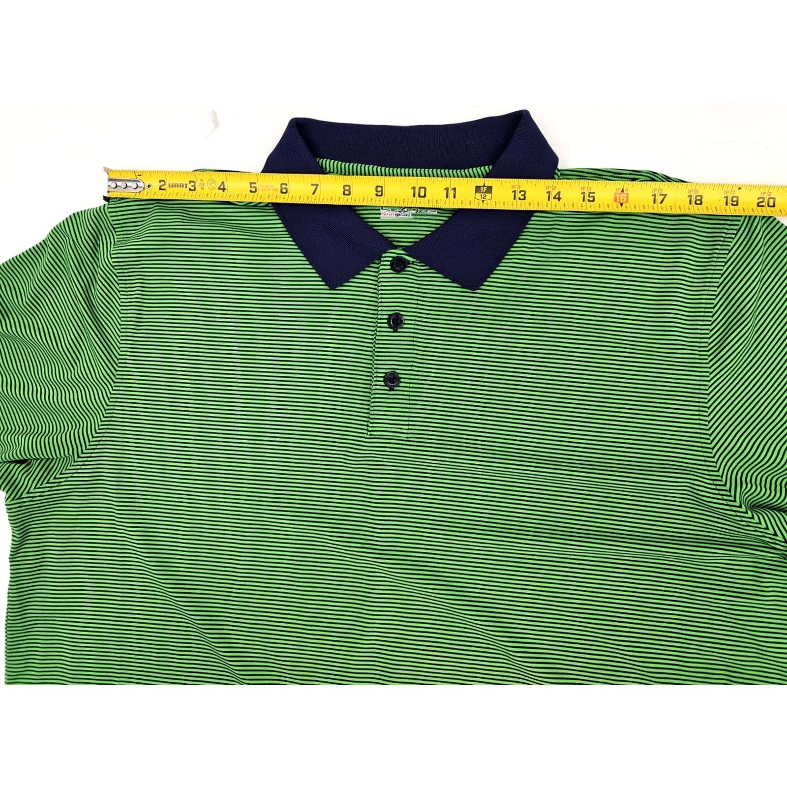 Under Armour Under Armour HeatGear Polo Shirt Men XL Green Striped Loose Fit Short Sleeve Golf polo Shirt Mens XL Size US XL / EU 56 / 4 - 7 Thumbnail