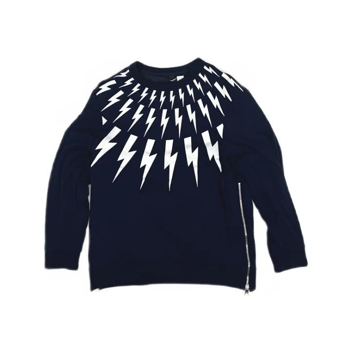 Neil Barrett Long sleeves T Black w/ red stripes | Grailed