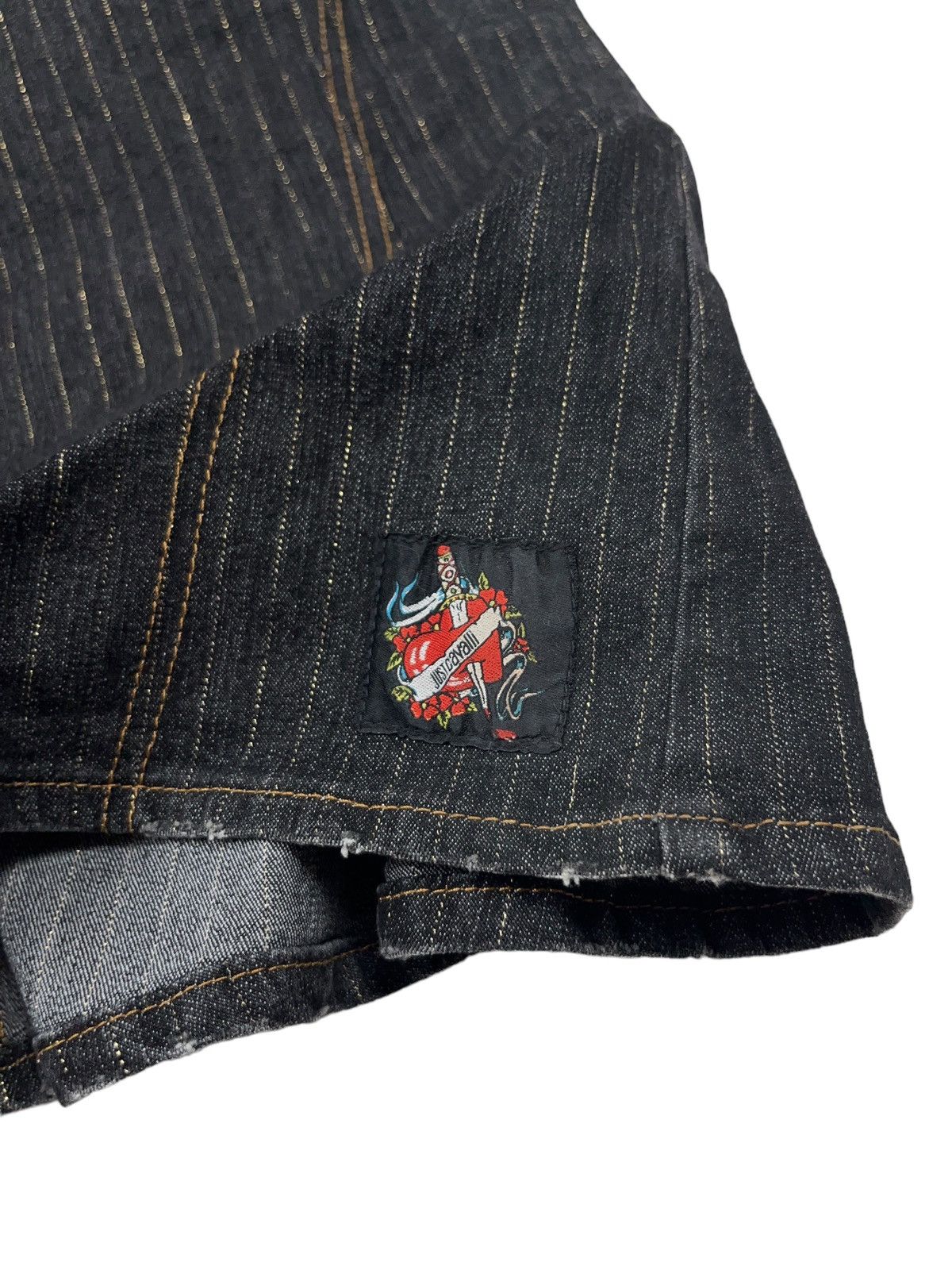 Just Cavalli Vintage y2k Just Cavalli Denim Skirt Ed Hardy Style Size 30" / US 8 / IT 44 - 4 Thumbnail