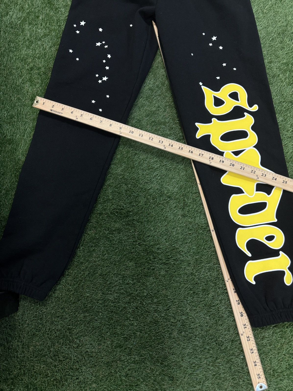 Sp5der Sp5der Worldwide Black Yellow Sweatpants Size XS (NEW) Size US 29 - 11 Thumbnail