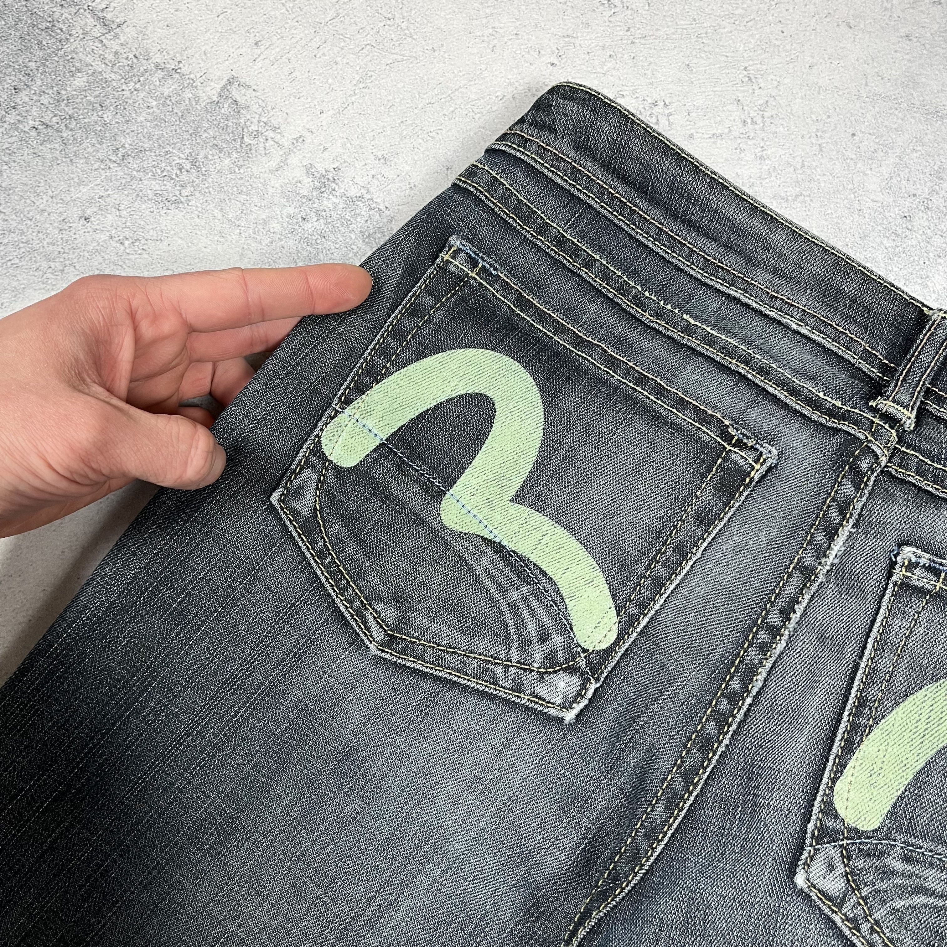 Evisu × Puma Vintage Evisu X Puma Y2K Low Rise Jeans Pants Size 29" - 7 Thumbnail