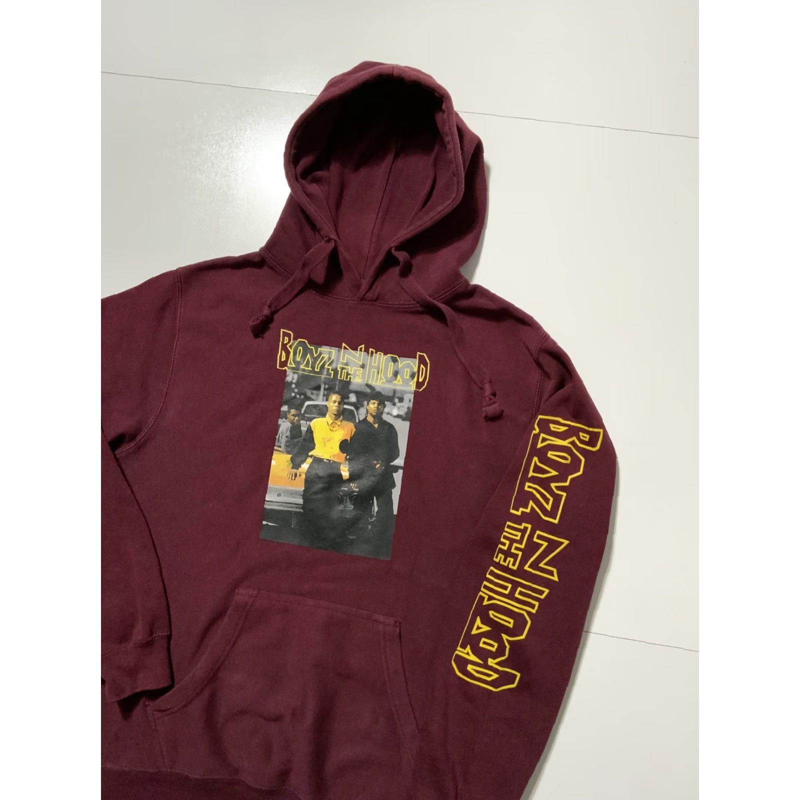 Etro Philcos Boyz N The Hood Maroon Movie Film Retro Graphic Pullover Hoodie M Mens Size US M / EU 48-50 / 2 - 3 Thumbnail
