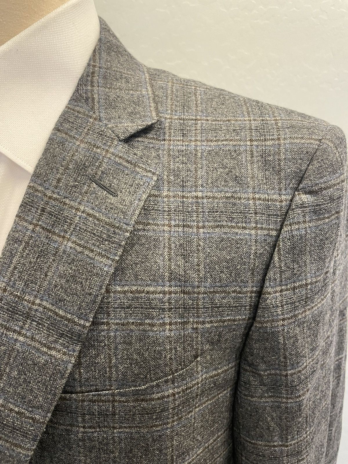 Canali Fall Weight Wool Check Jacket Size 46R - 2 Thumbnail