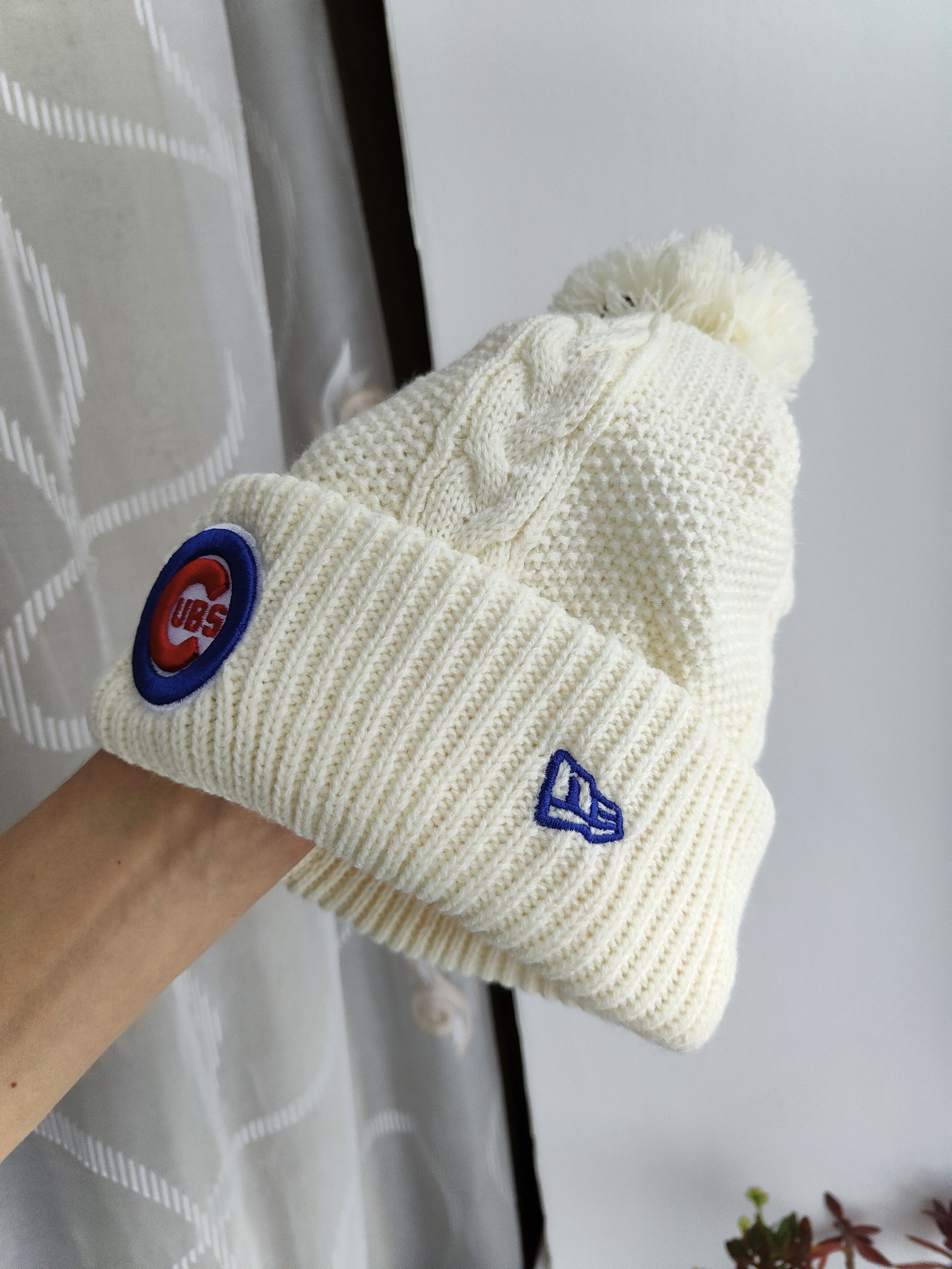 New Era New Era Chicago Cubs MLB Beanie Hat Cable Knit Pom Bubble Size ONE SIZE - 4 Thumbnail