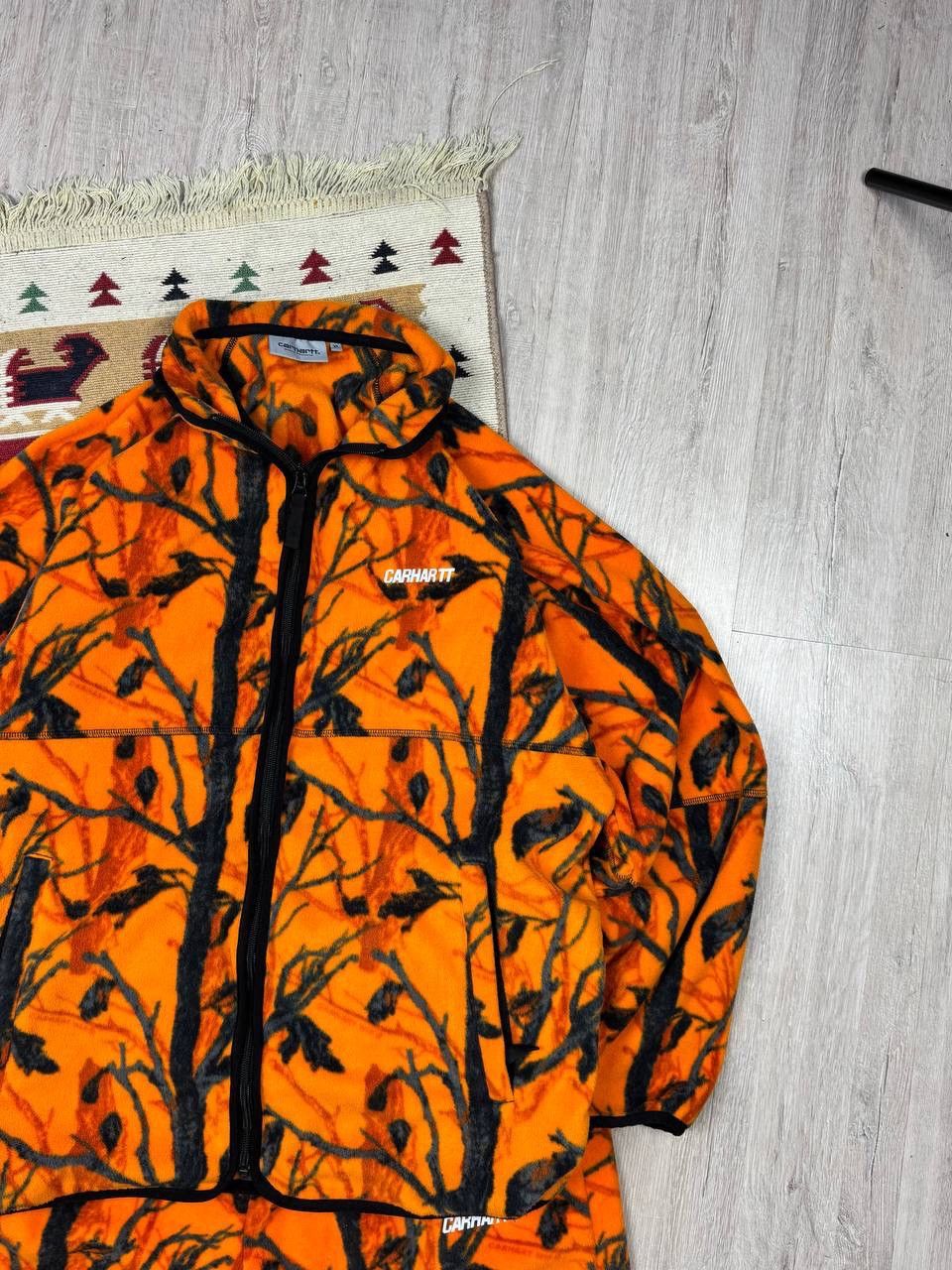 Carhartt × Japanese Brand RARE Carhartt Real Tree Fleece Y2K Orange Suits Size 34R - 2 Thumbnail
