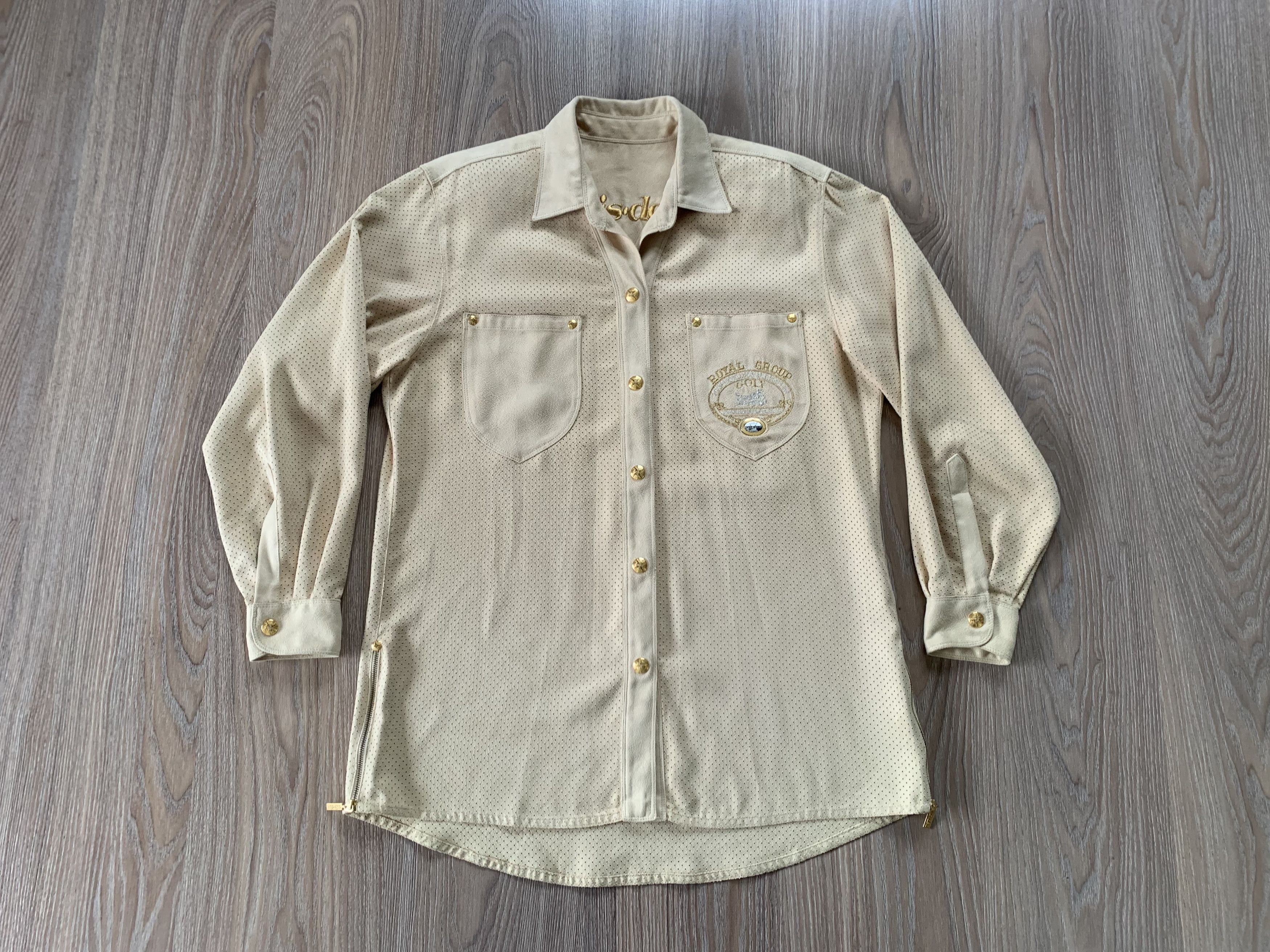 Designer × Vintage Vintage Perforated Golf Shirt Cris Devi Size US L / EU 52-54 / 3 - 2 Thumbnail